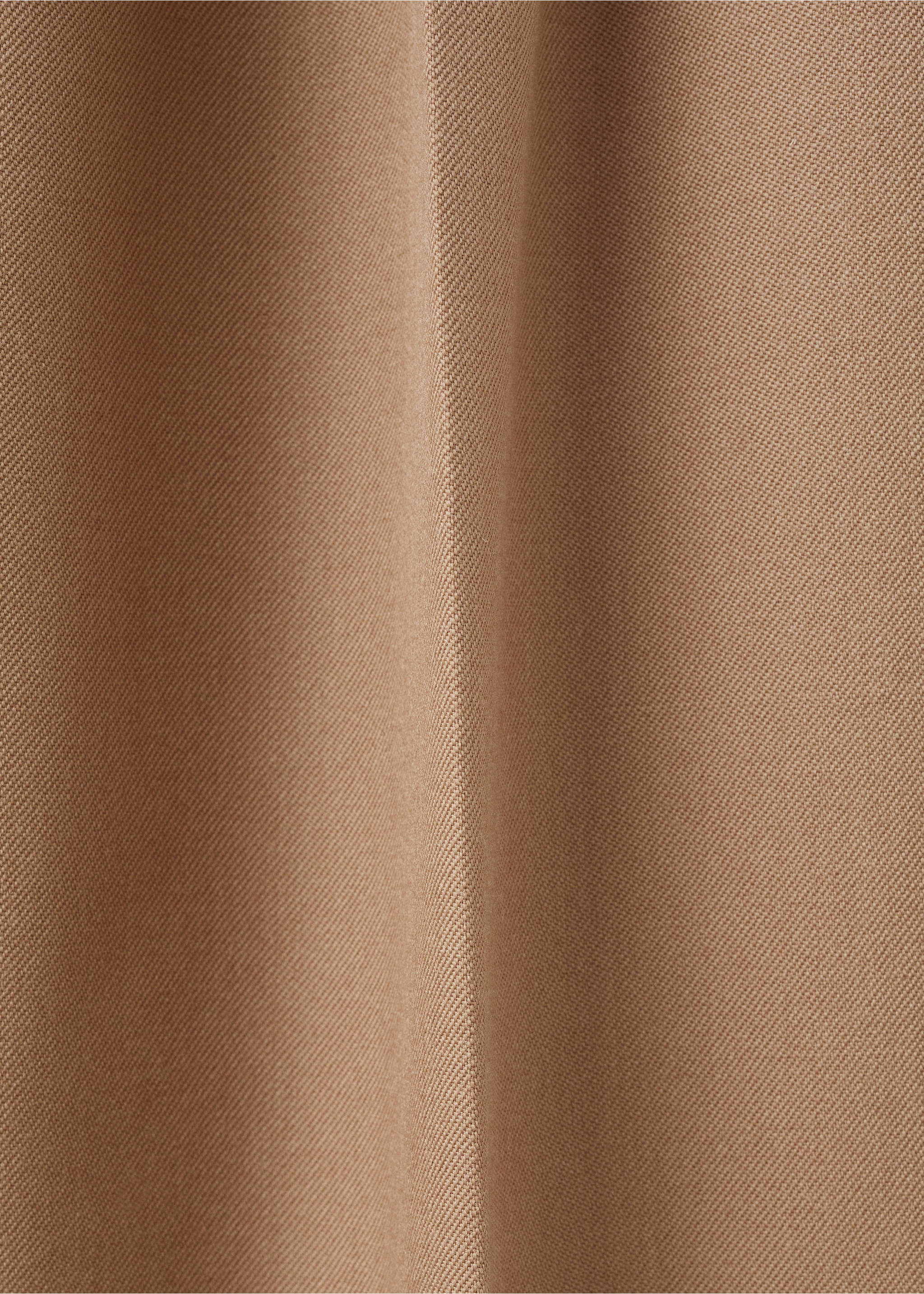 100% wool trousers with elastic waist - Details of the article 0, Medium Brown. Ref: 17006365-00.