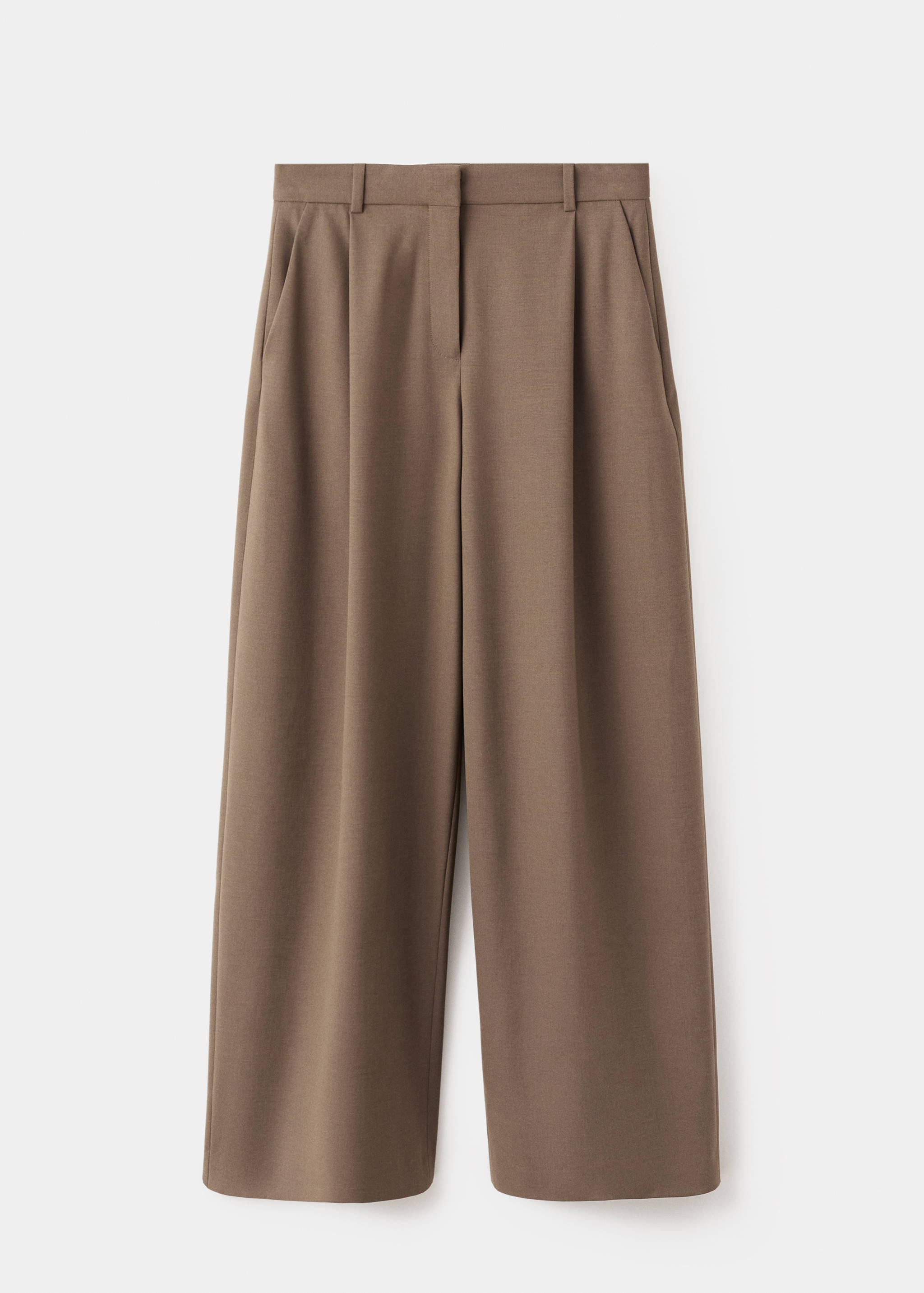 Pleated straight-leg suit pants - Article without model