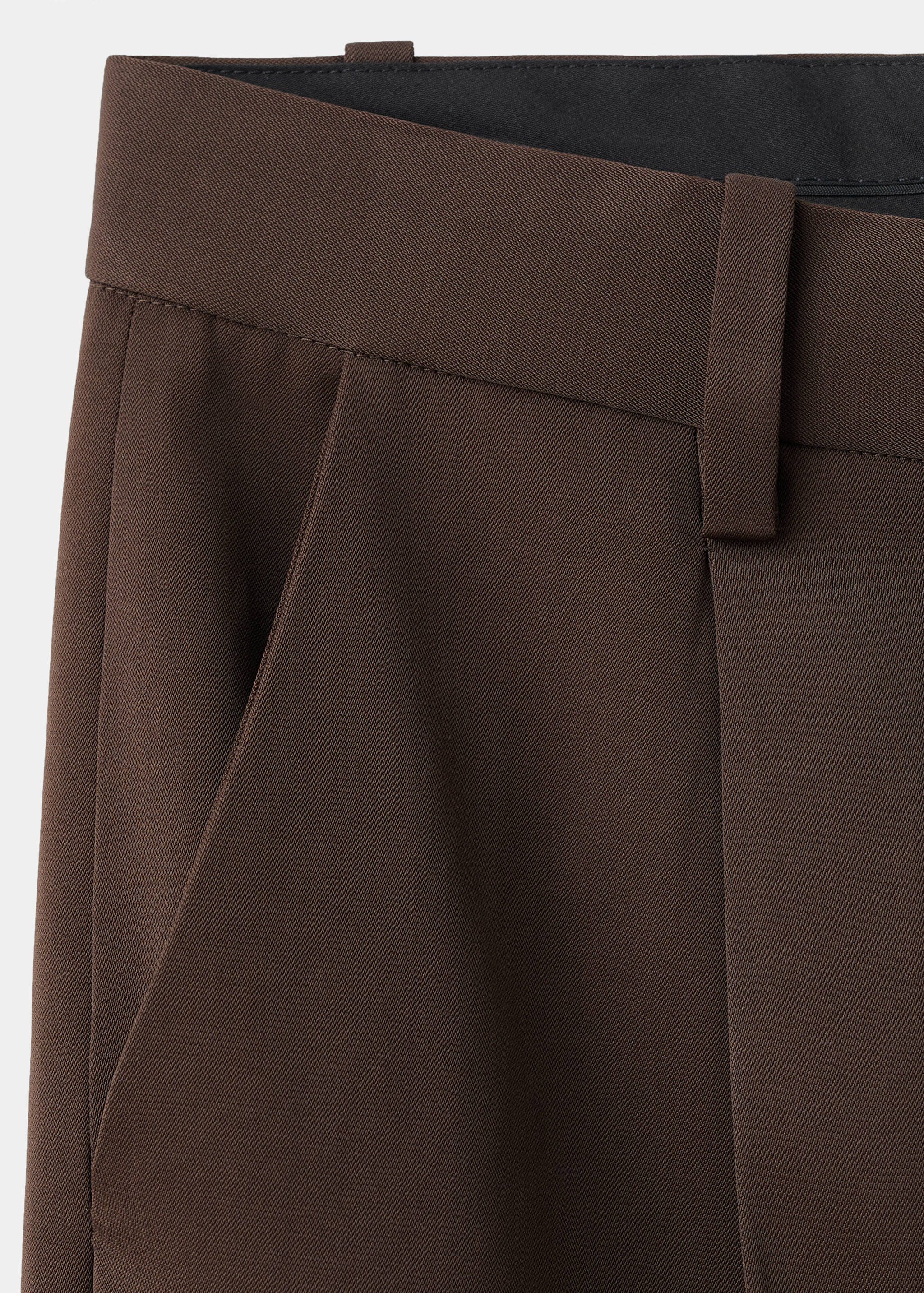 Pleated straight-leg suit pants - Details of the article 0