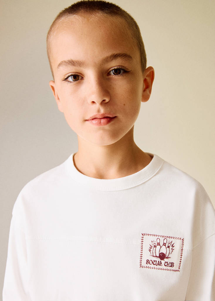 Printed cotton-blend T-shirt — Off White