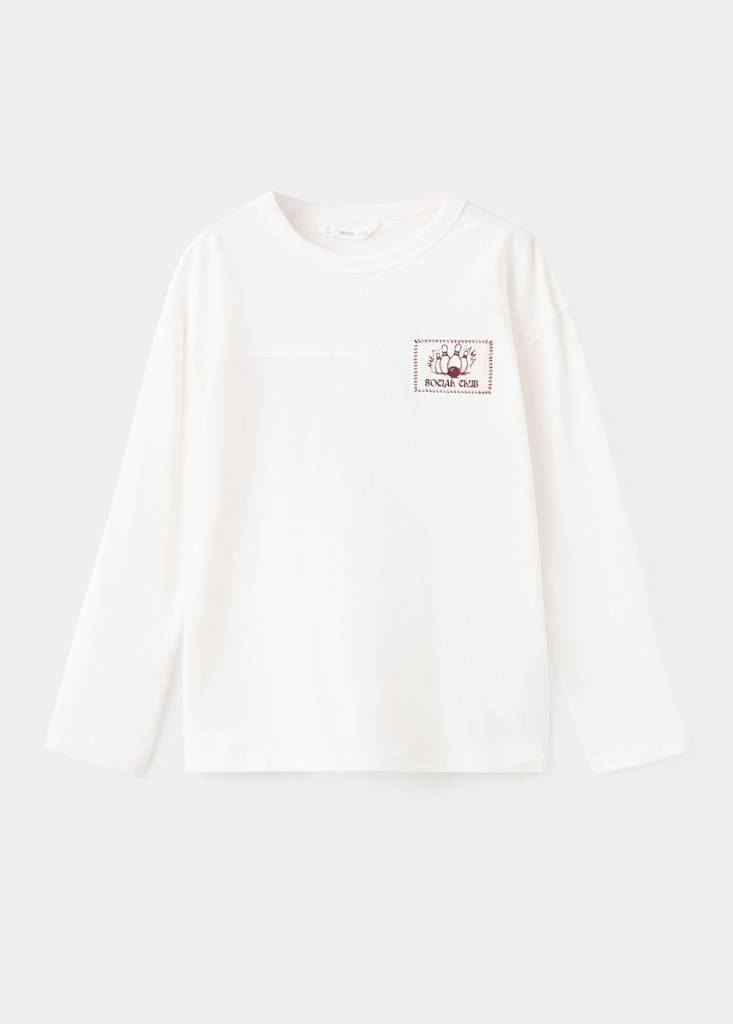 Printed cotton-blend T-shirt — Off White
