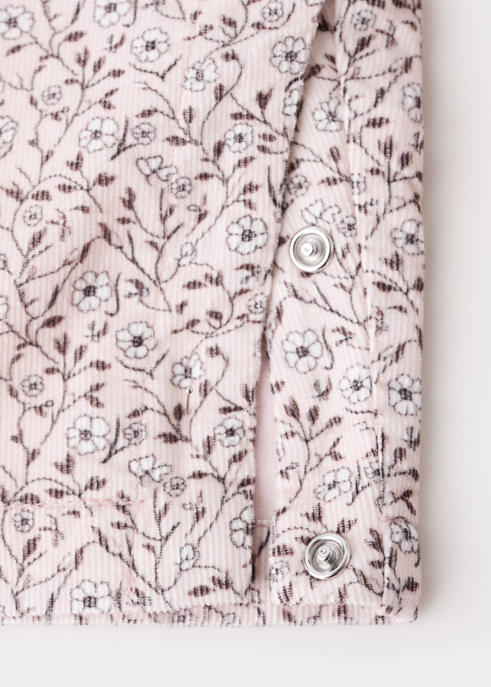 Corduroy floral dungarees - Details of the article 0