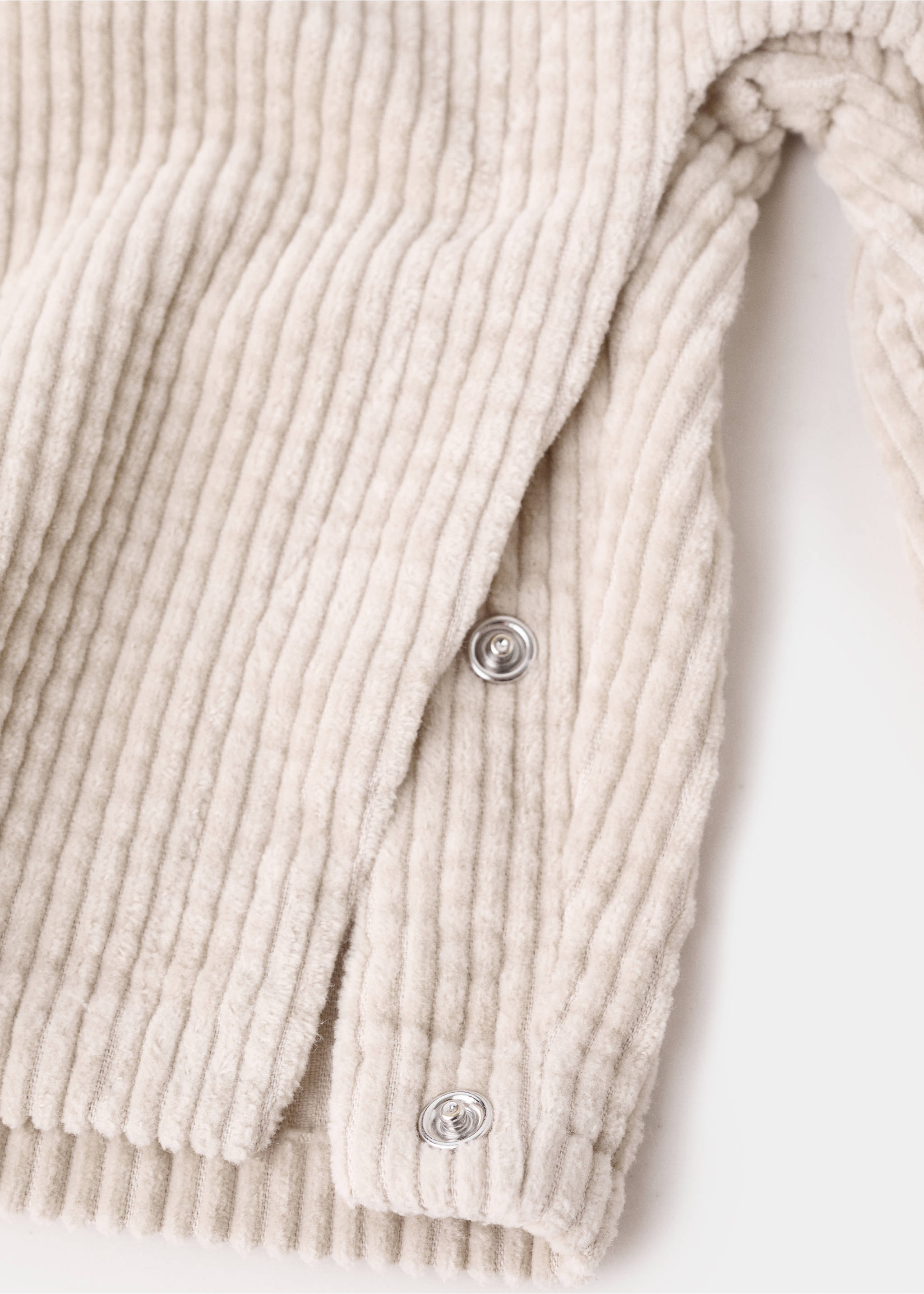 Long corduroy dungarees - Details of the article 0, Sand. Ref: 17006733-00.