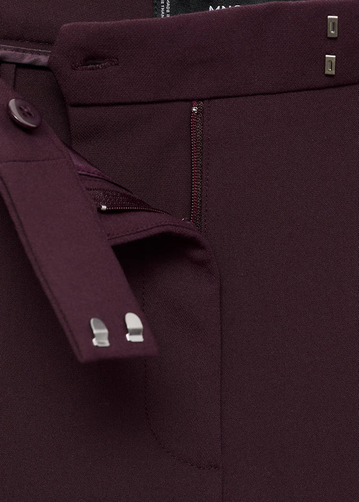 Mid-rise flare trousers — Plum