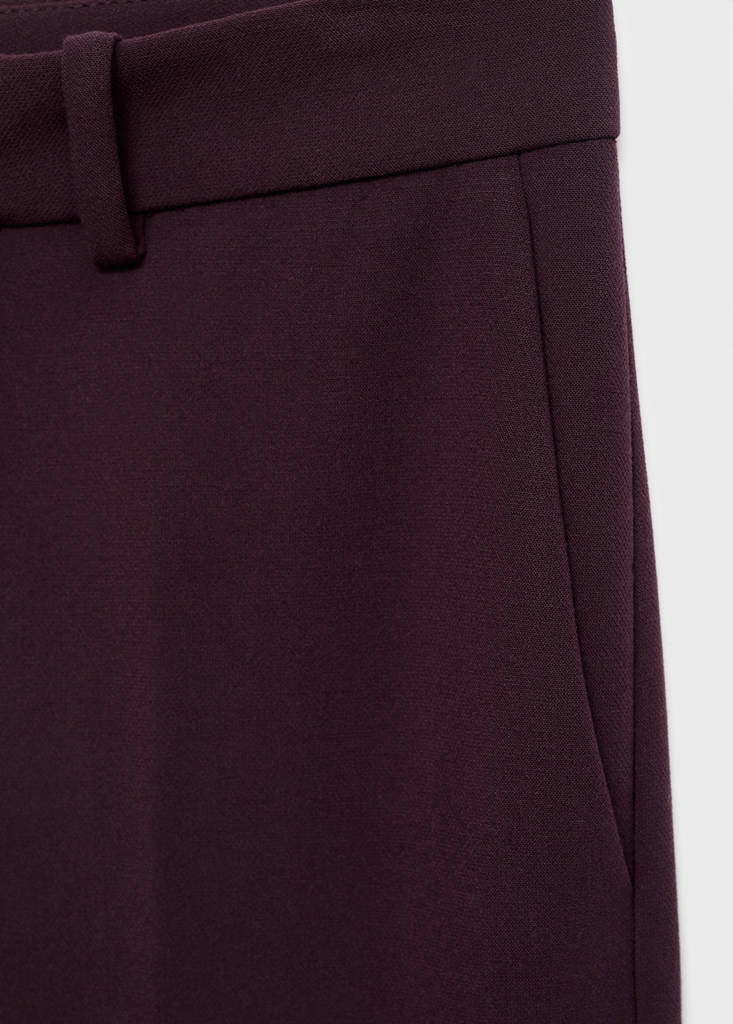Mid-rise flare trousers — Plum