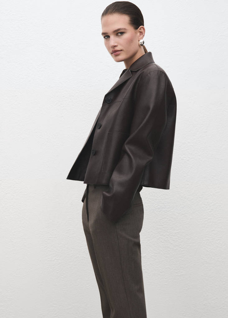 Mid-rise flare trousers — Grey