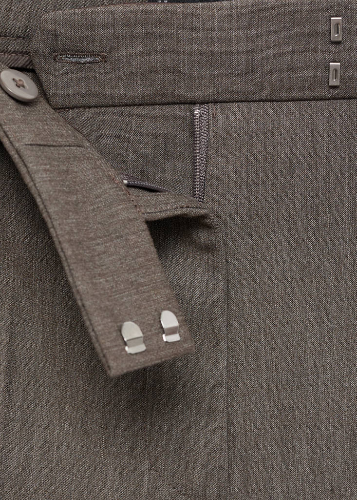 Mid-rise flare trousers — Grey