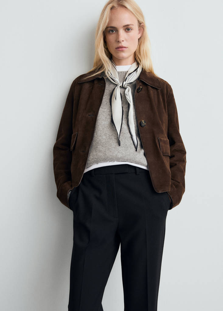 Mid-rise flare trousers — Black