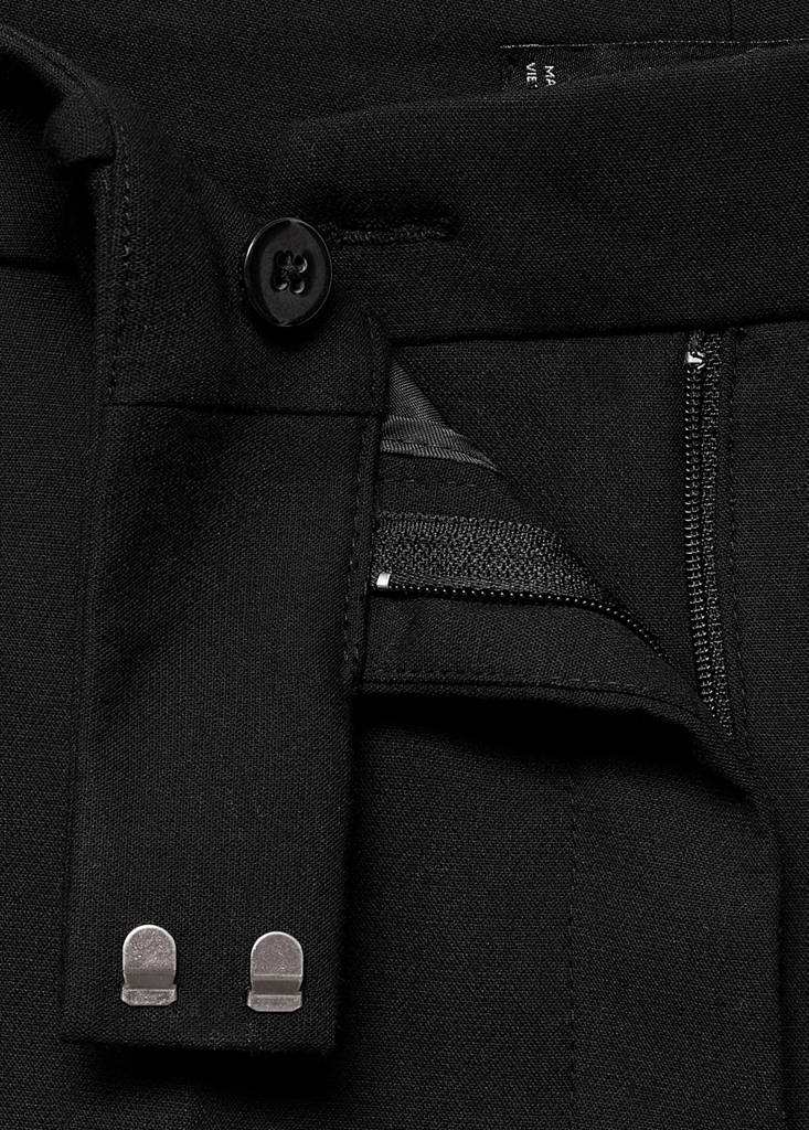 Mid-rise flare trousers — Black