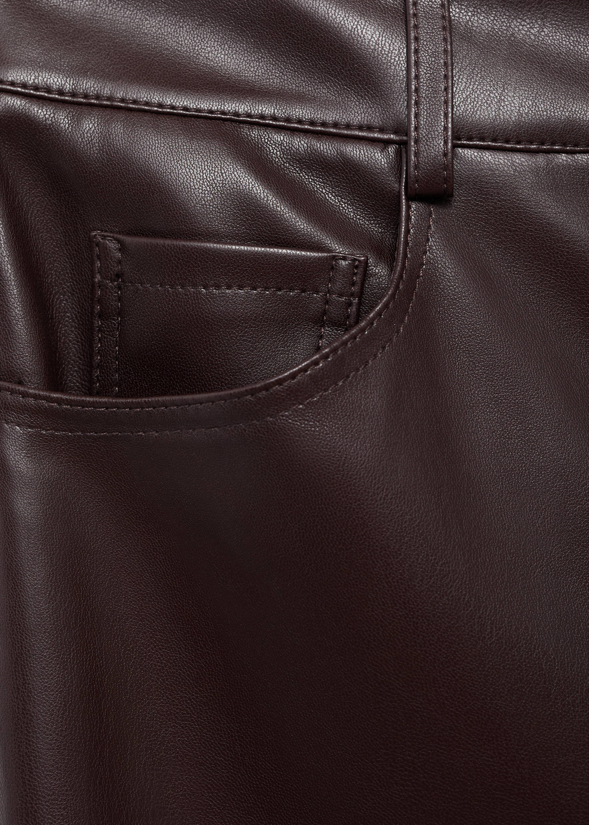 Pantalon droit cuir synthétique - Détail de l'article 0