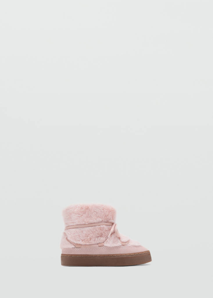 Hair lace ankle boots — Pastel Pink