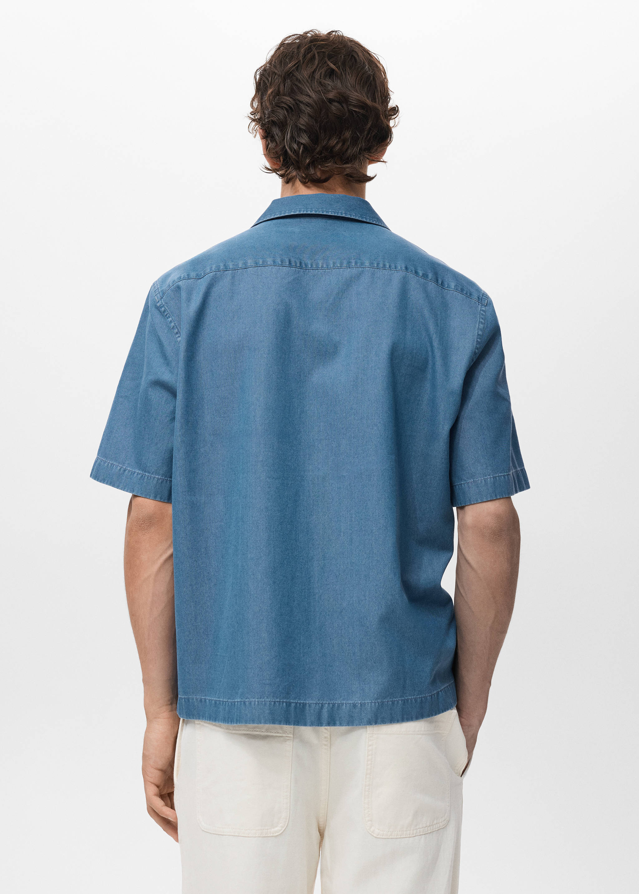 100% cotton denim shirt - Reverse of the article