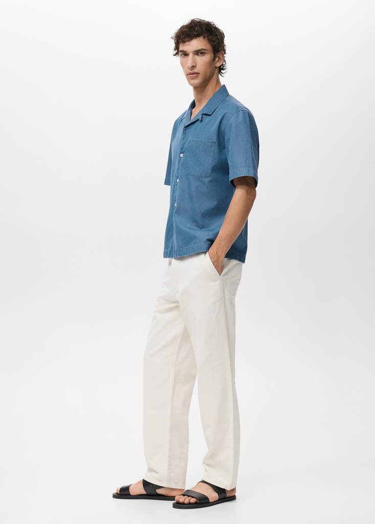 100% cotton denim shirt - thumbnail 6