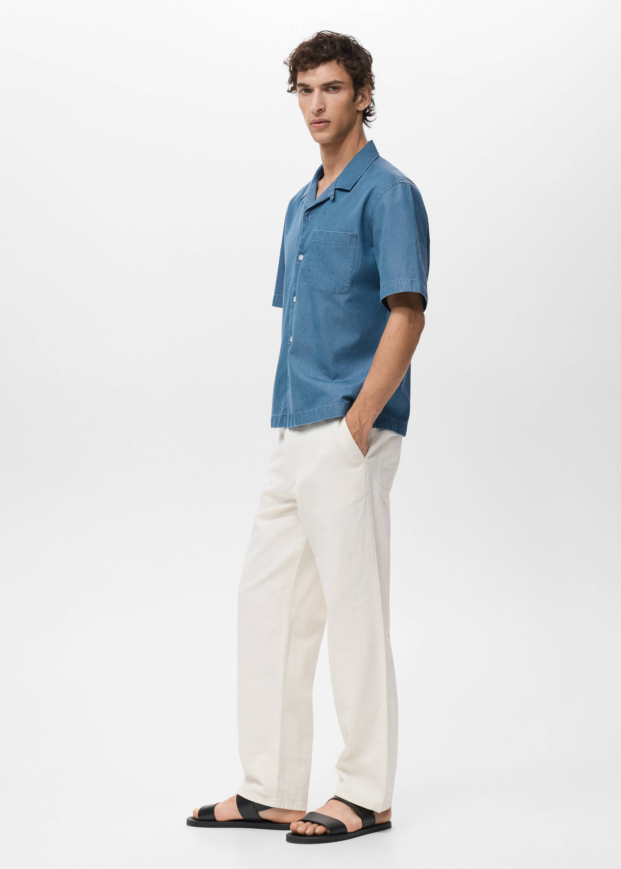 100% cotton denim shirt - Details of the article 2