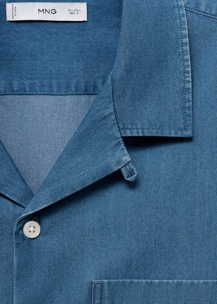 100% cotton denim shirt - thumbnail 7
