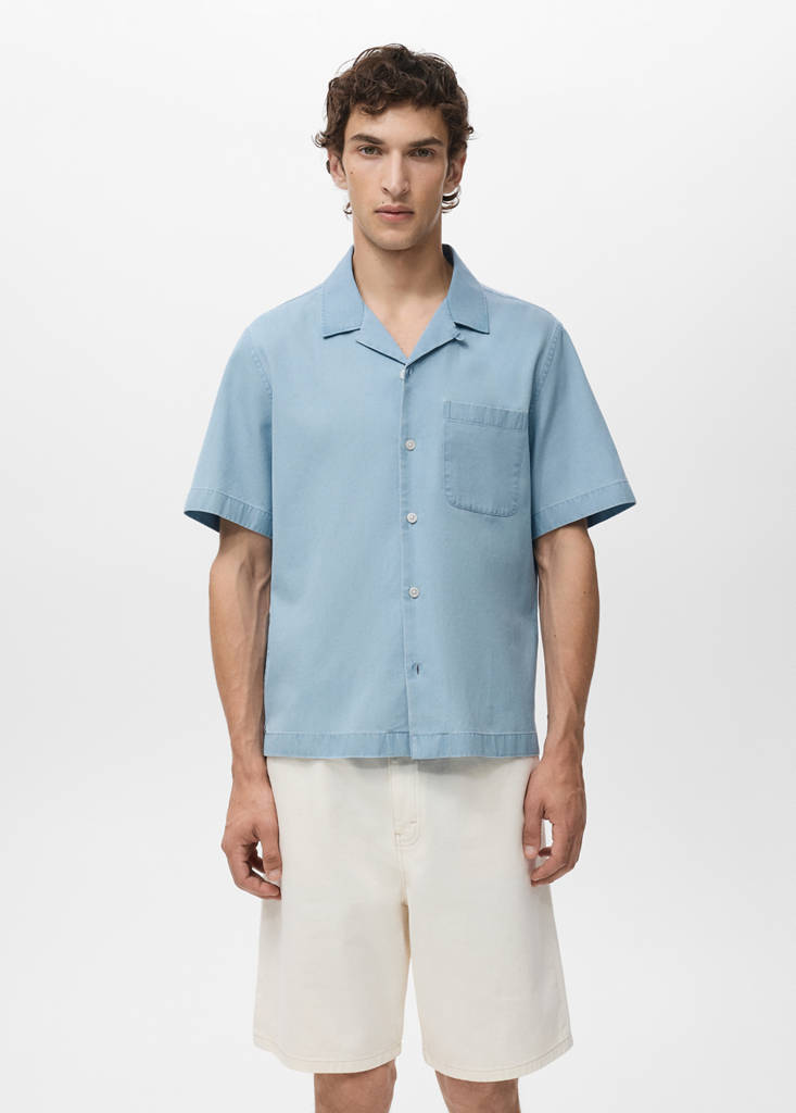 100% cotton denim shirt - thumbnail 9