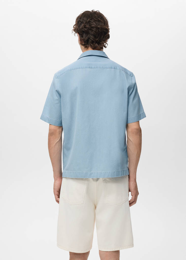 100% cotton denim shirt - thumbnail 10