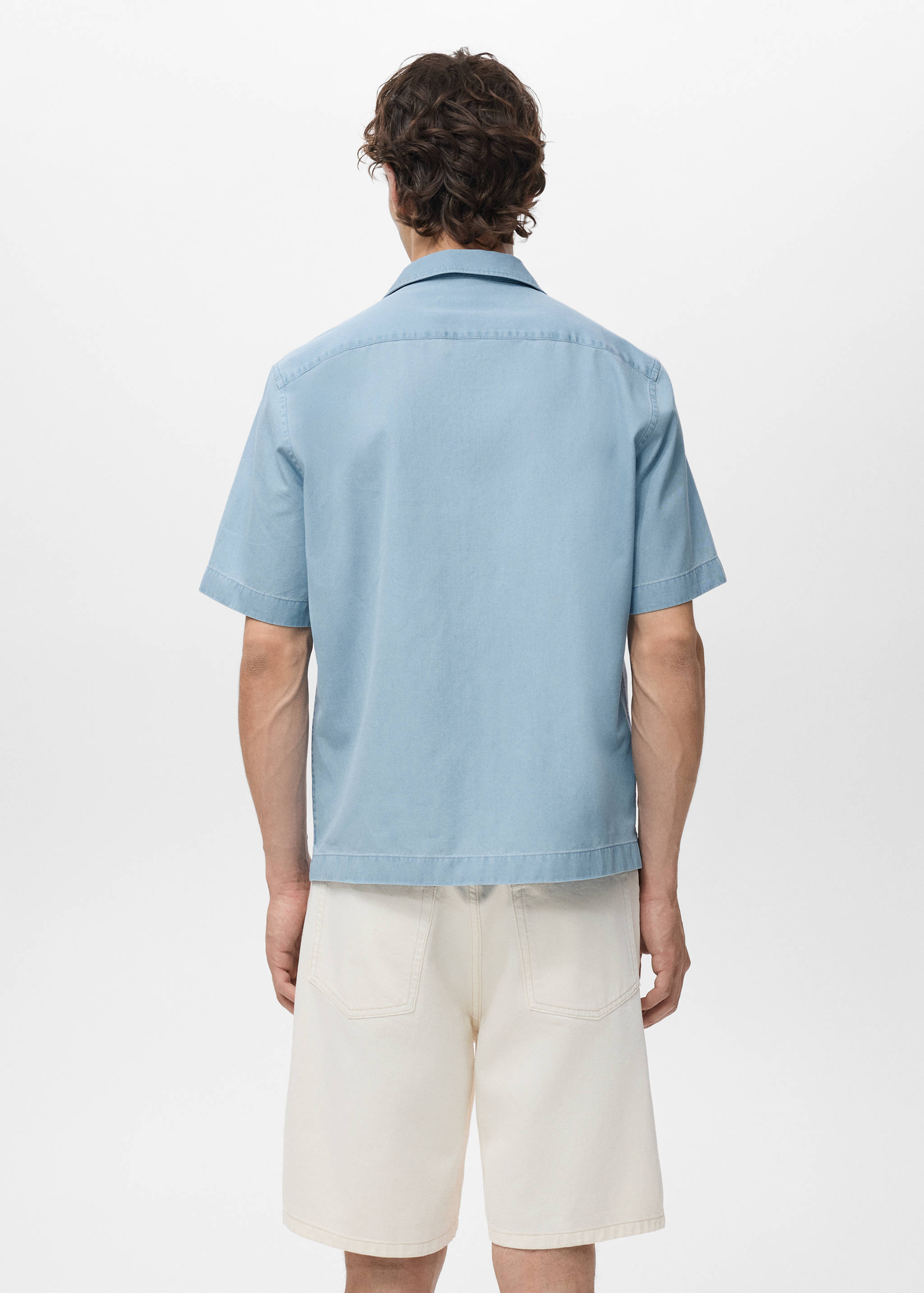100% cotton denim shirt - Reverse of the article