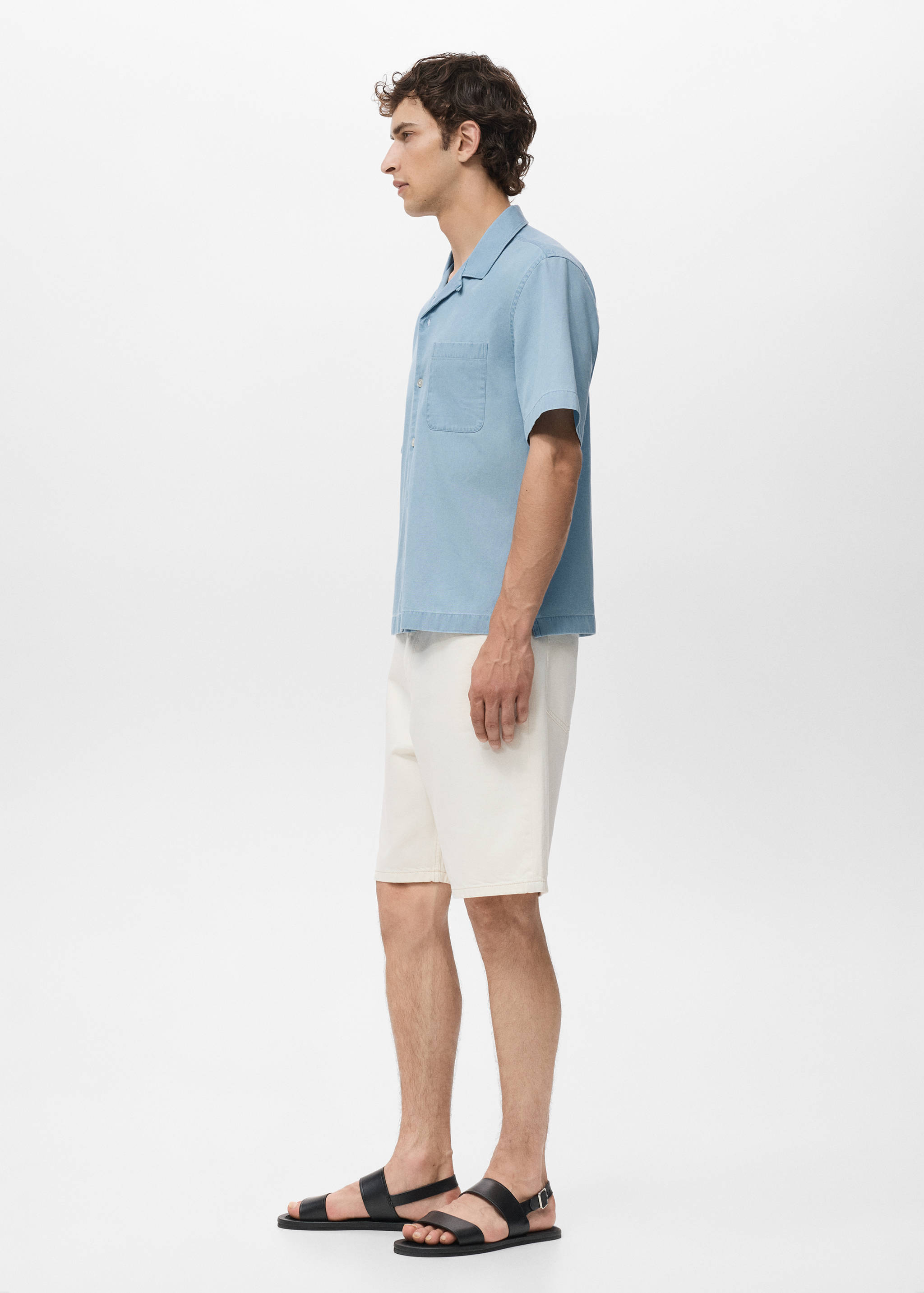 100% cotton denim shirt - Details of the article 2