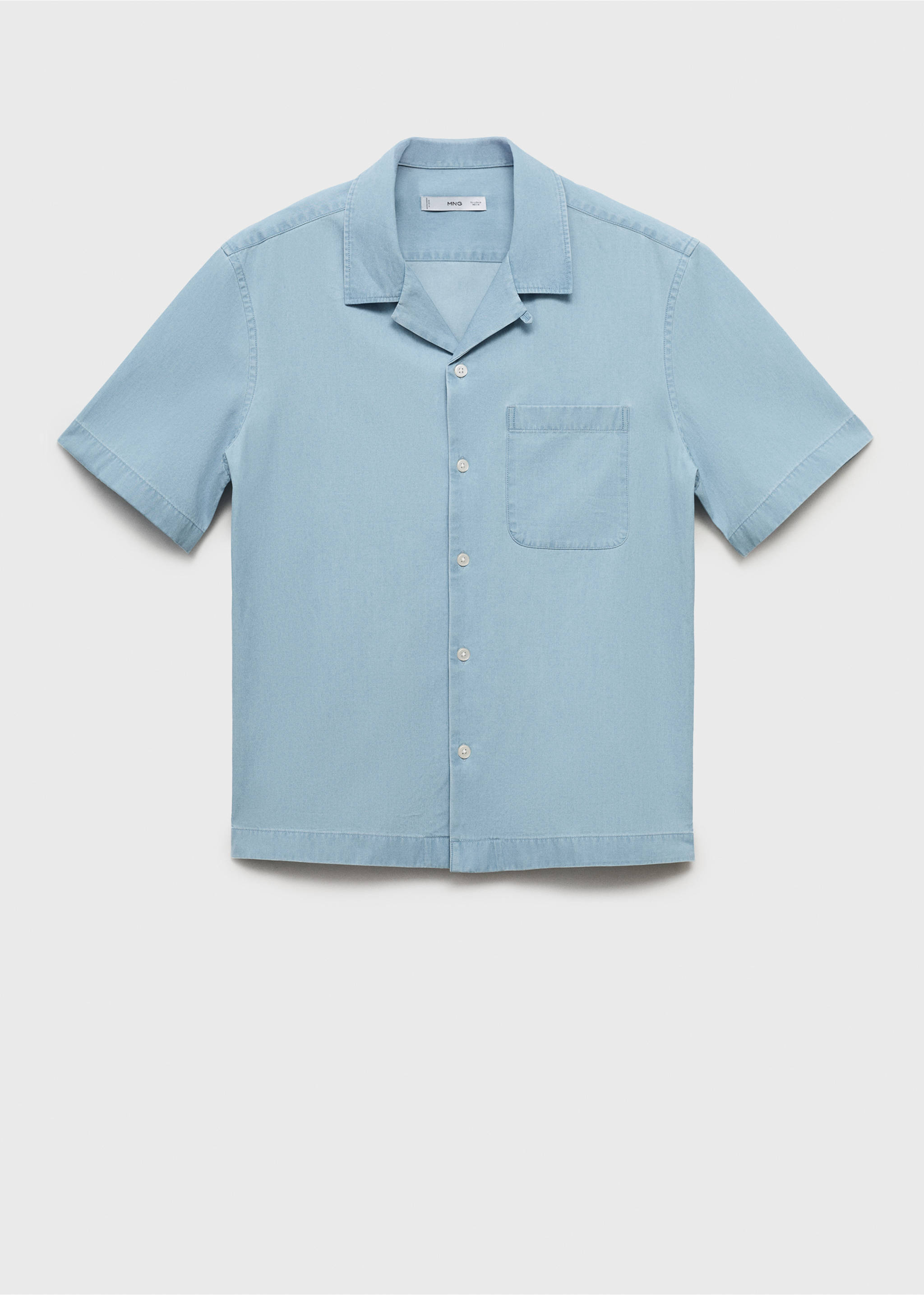 Camisa vaquera 100% algodón - Artículo sin modelo, Azul claro. Ref: 17006742-00.