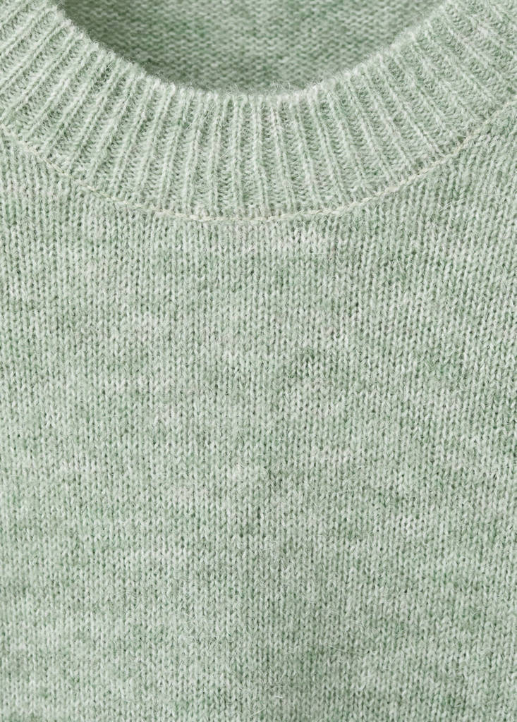 Ruffle knitted sweater — Green