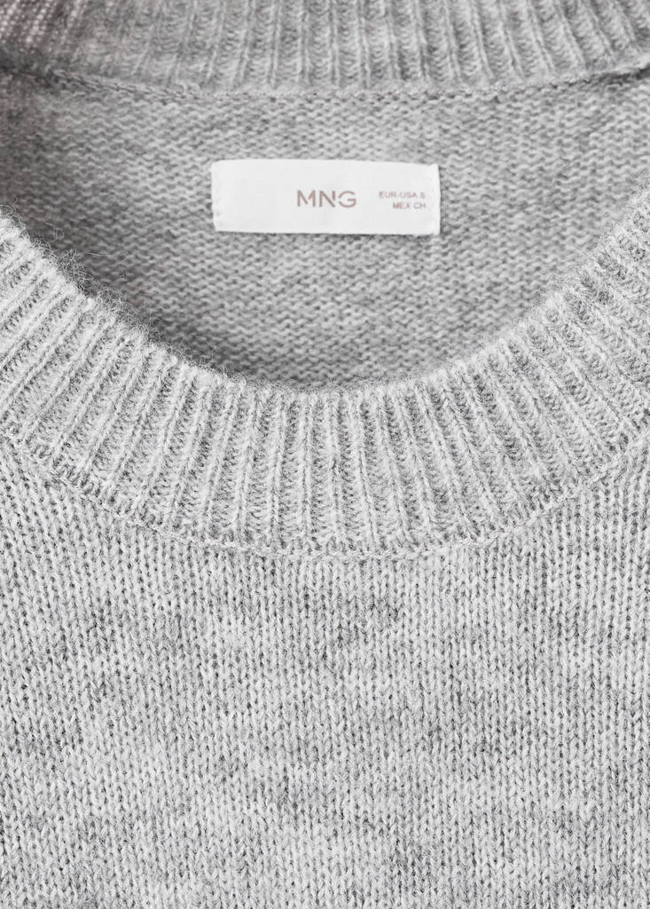 Ruffle knitted sweater — Medium Heather Grey