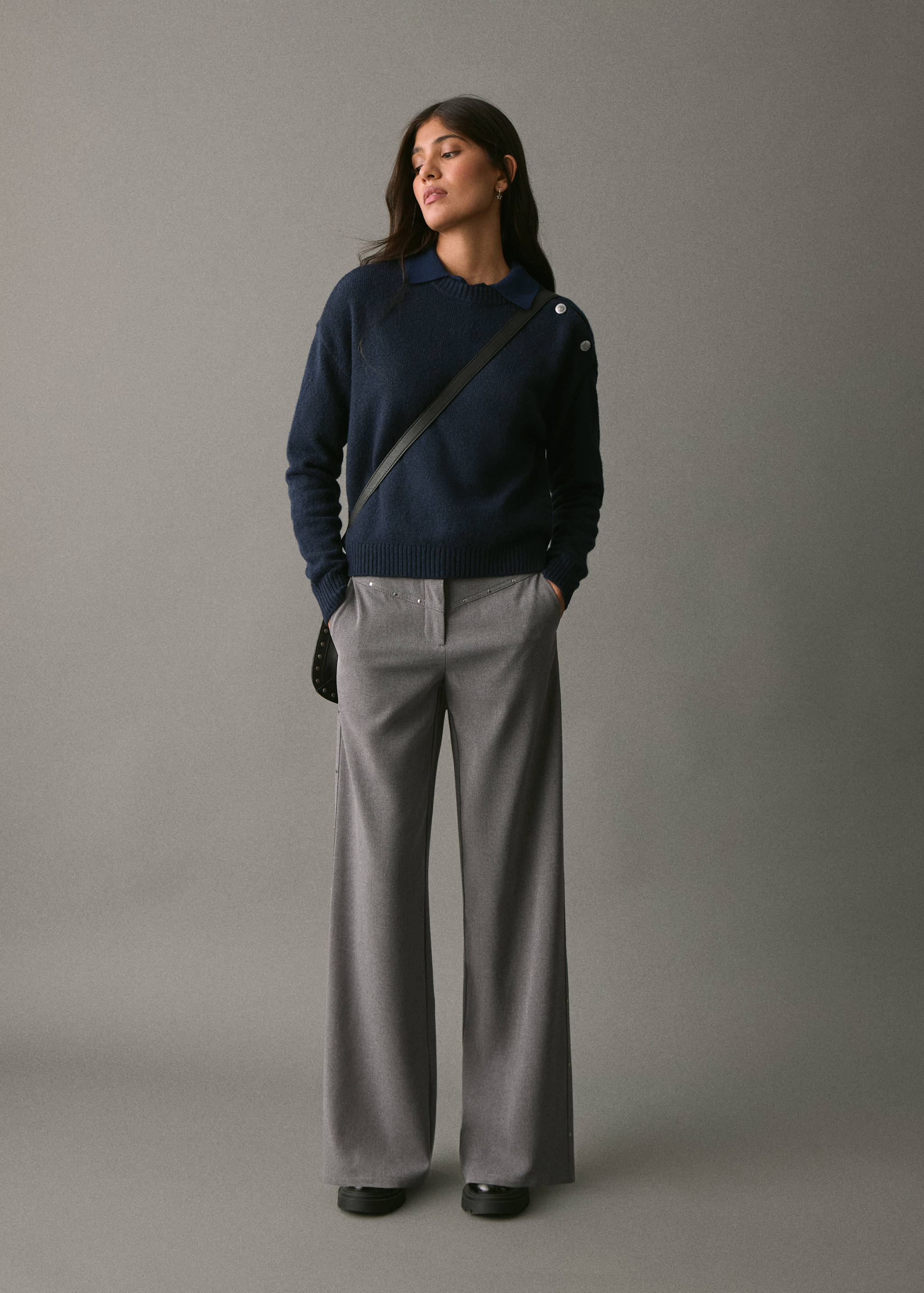 Buttons detail knit sweater - General plane