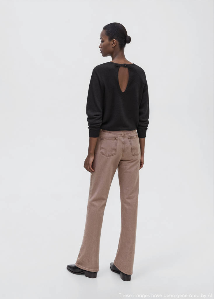 Sweater with open back — Black