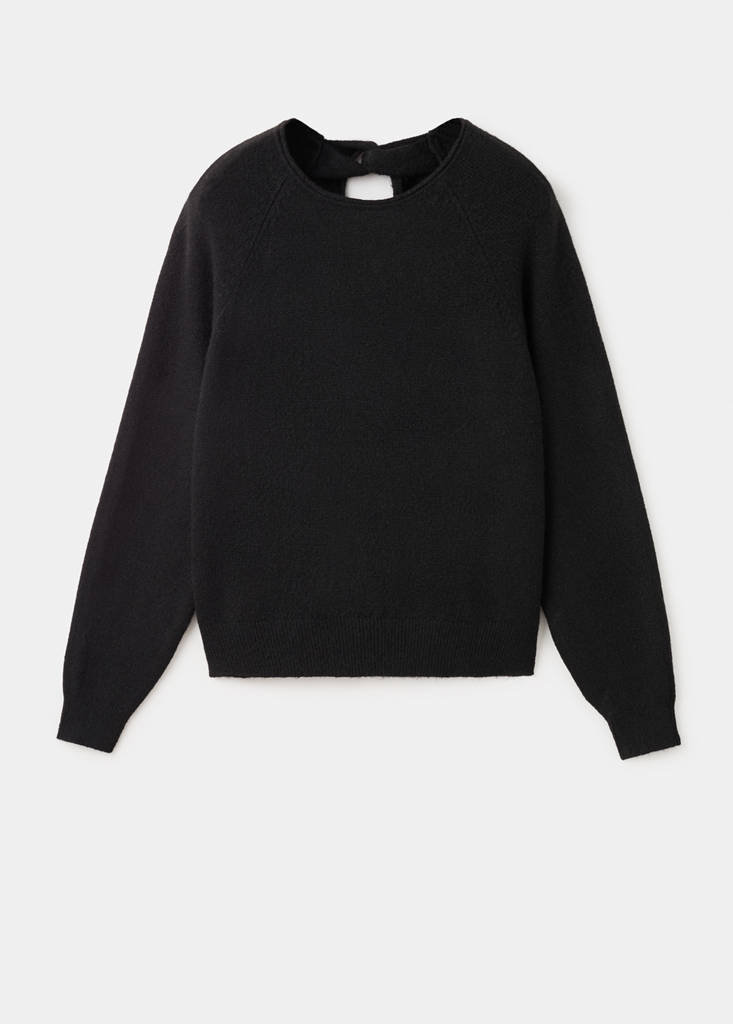 Sweater with open back — Black