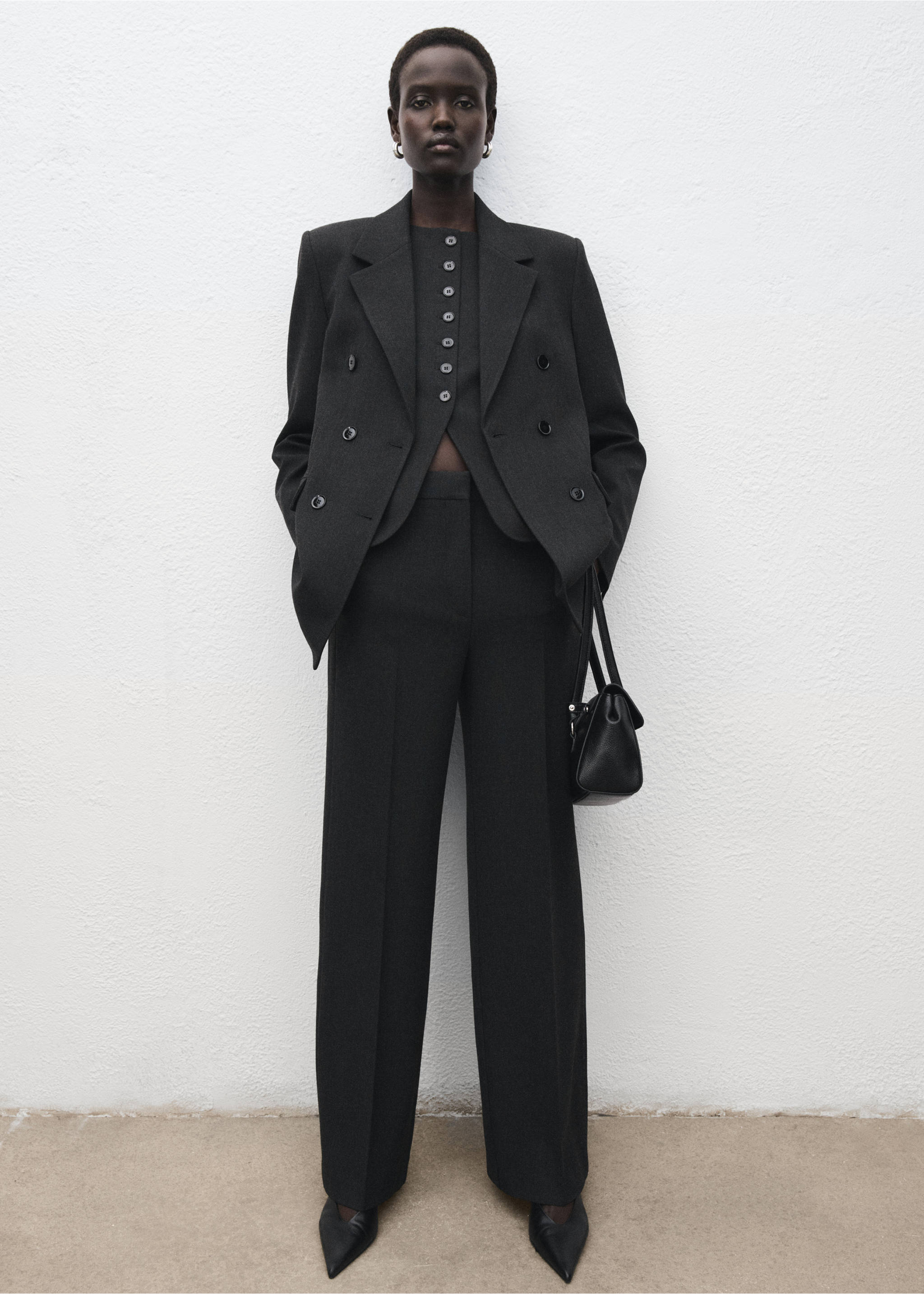 Pleated suit trousers - General plane, Grey. Ref: 17007141-00.