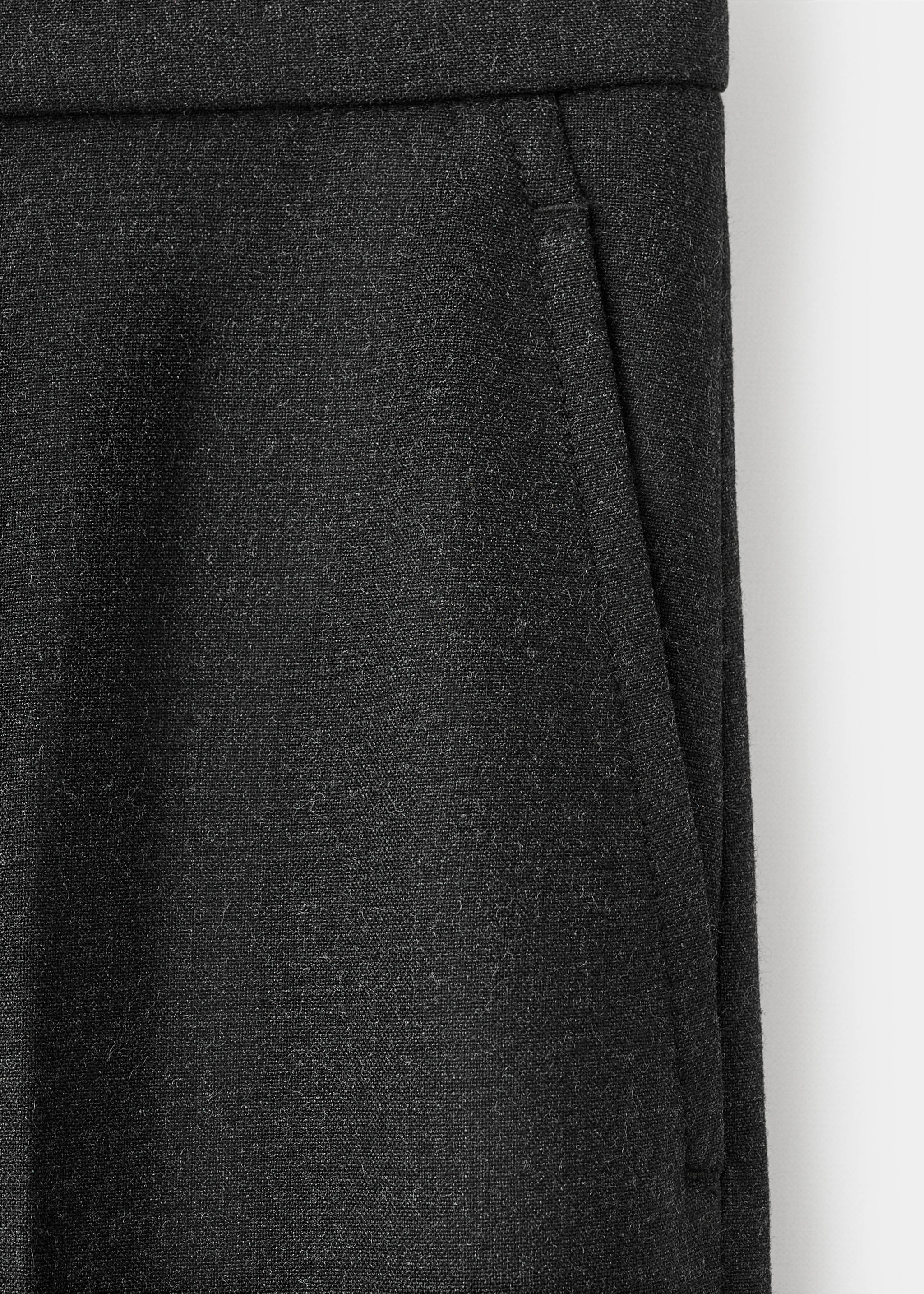 Pleated suit trousers - Details of the article 0, Grey. Ref: 17007141-00.