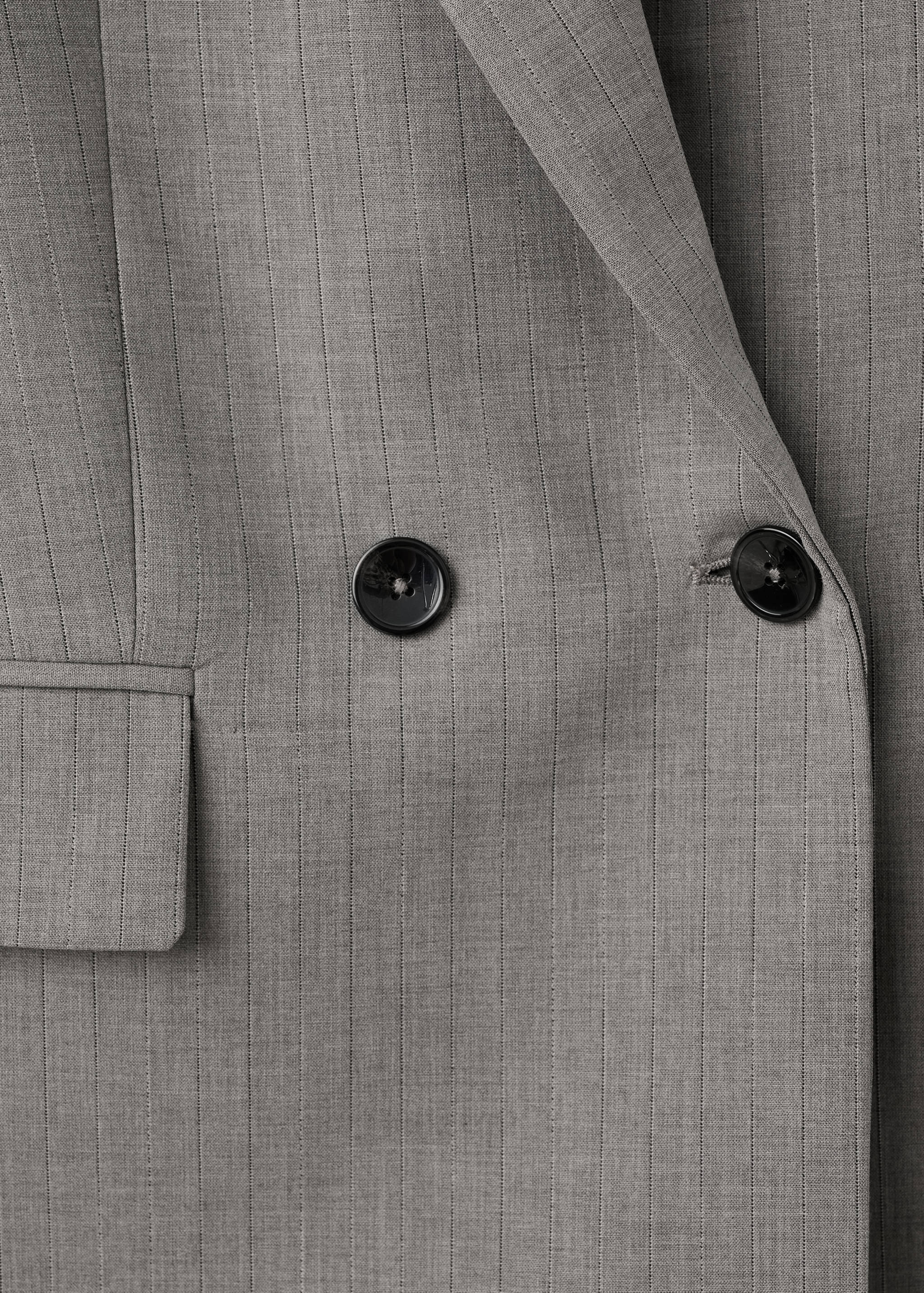 Double-breasted wool blend blazer - Details of the article 8