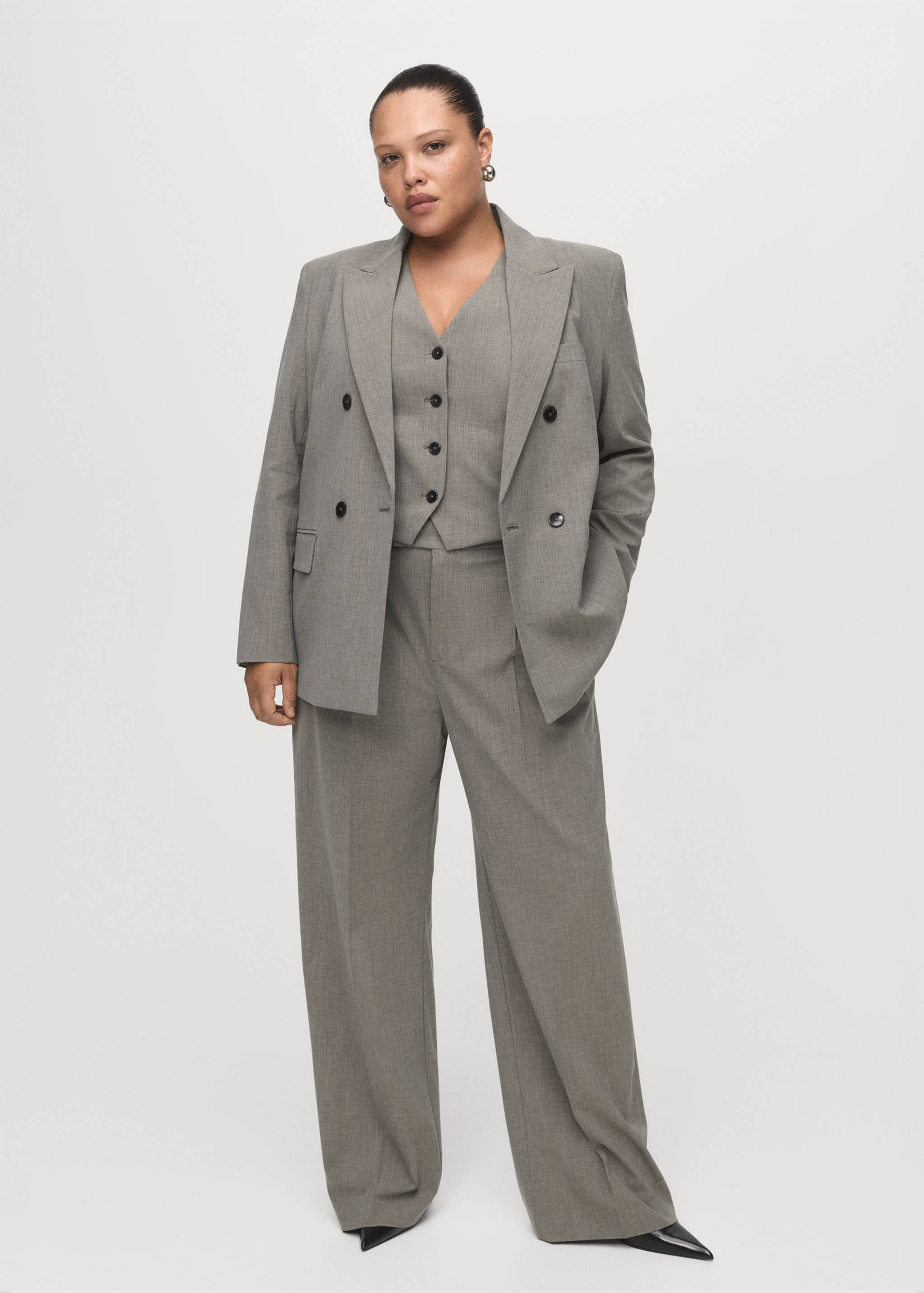 Double-breasted wool blend blazer - Details of the article 3