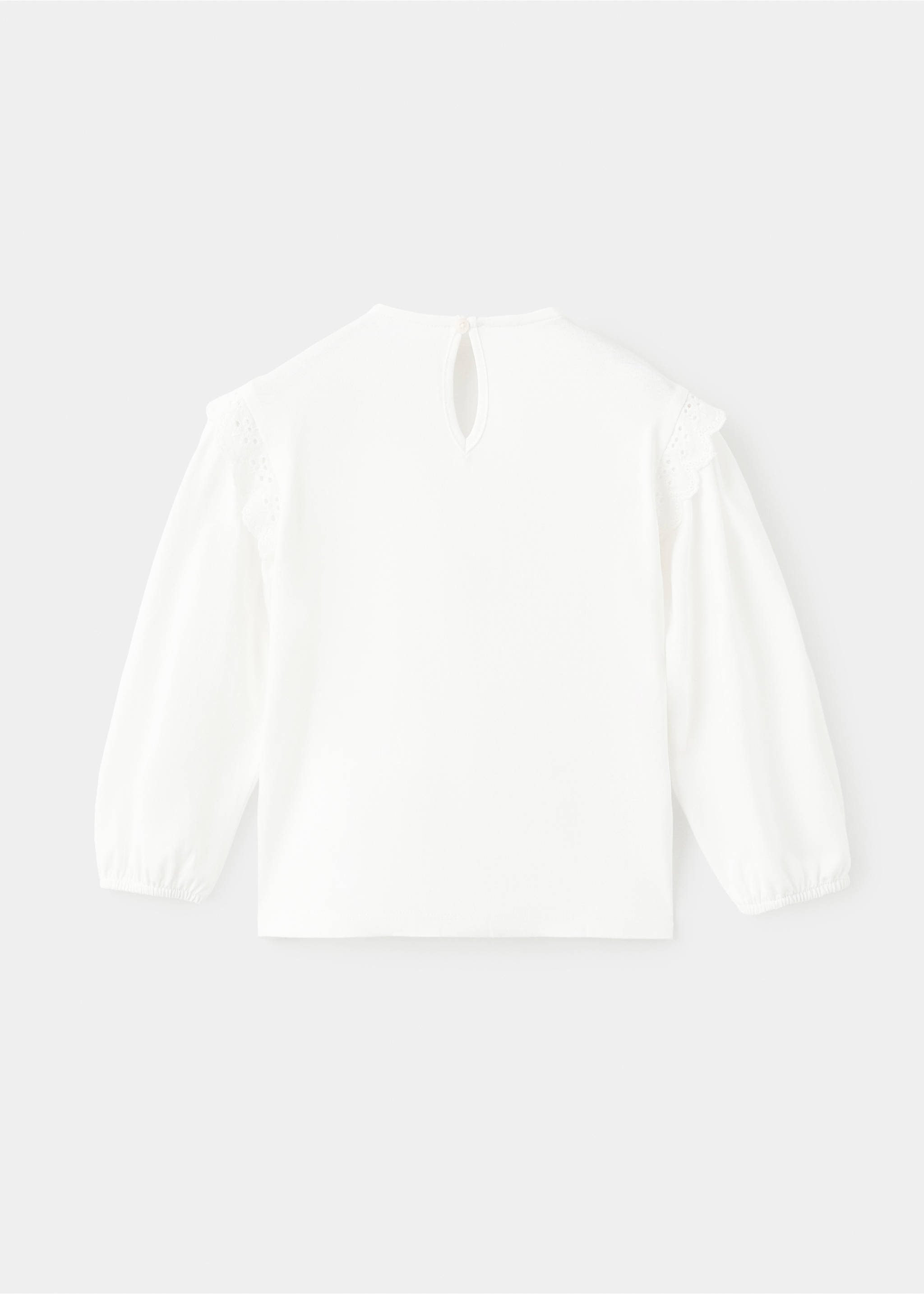 Openwork details T-shirt - Reverse of the article, Off White. Ref: 17007772-00.