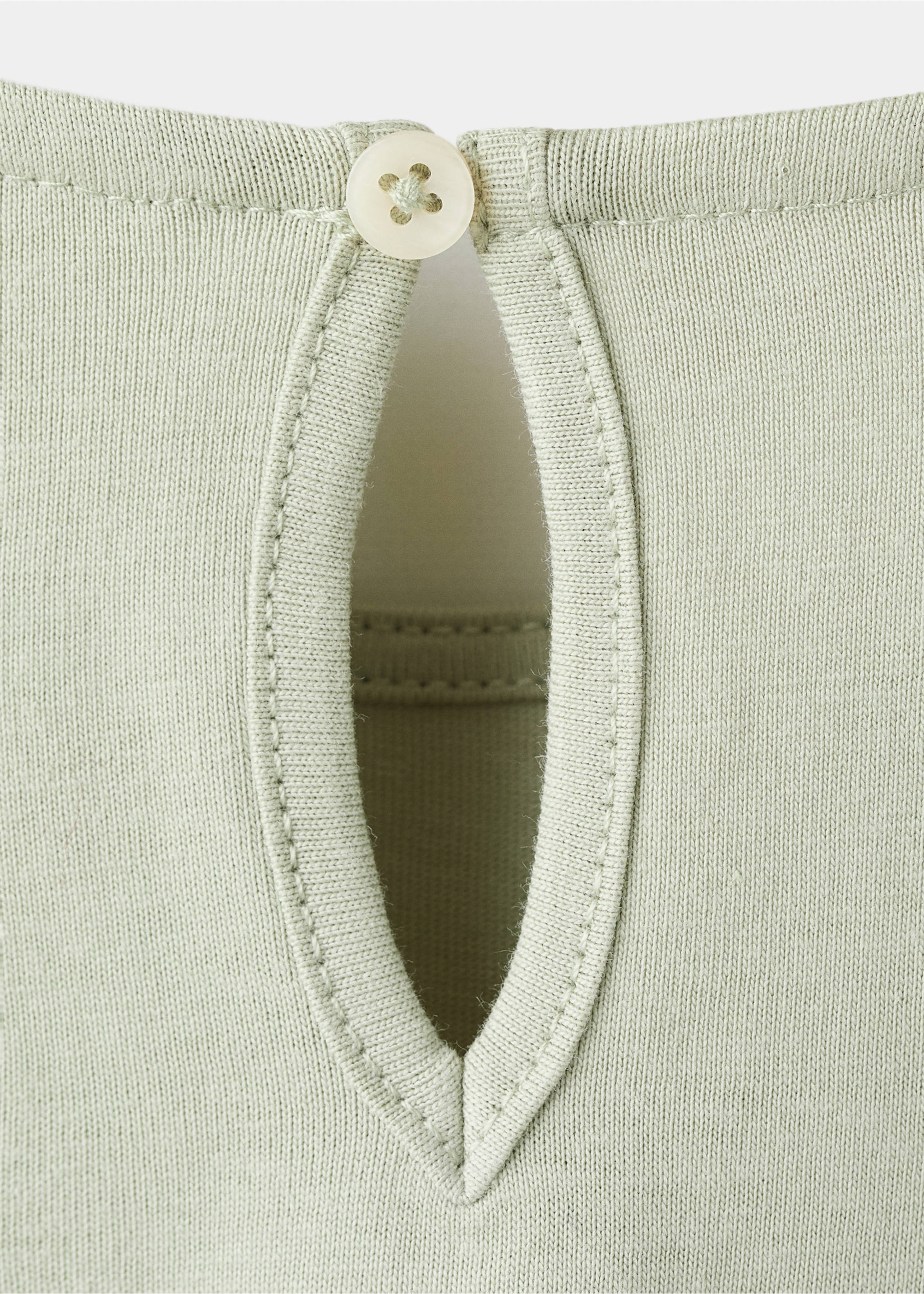T-shirt with lace details - Details of the article 0, Pastel Green. Ref: 17007772-00.