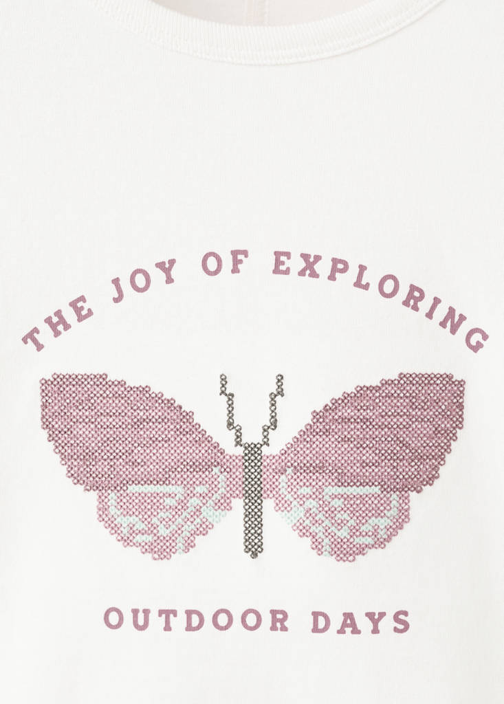 Printed cotton-blend T-shirt — Off White