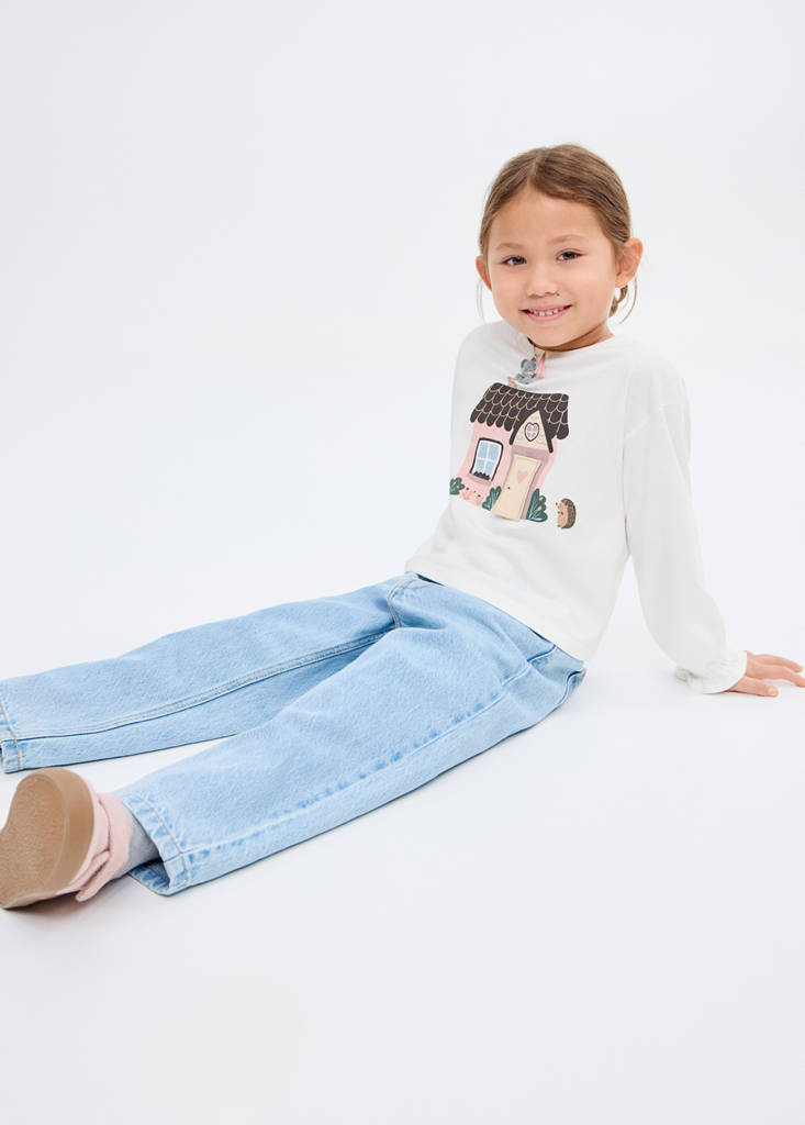 Printed cotton-blend t-shirt — Off White