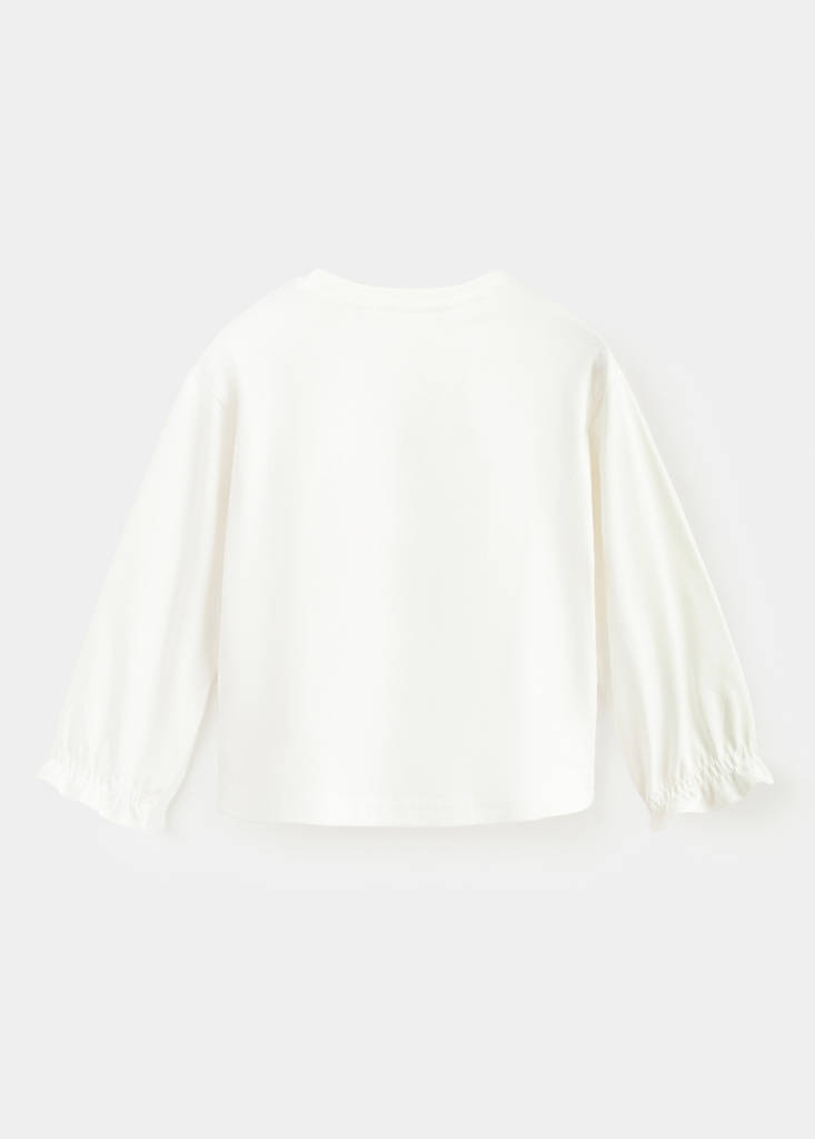 Printed cotton-blend t-shirt — Off White