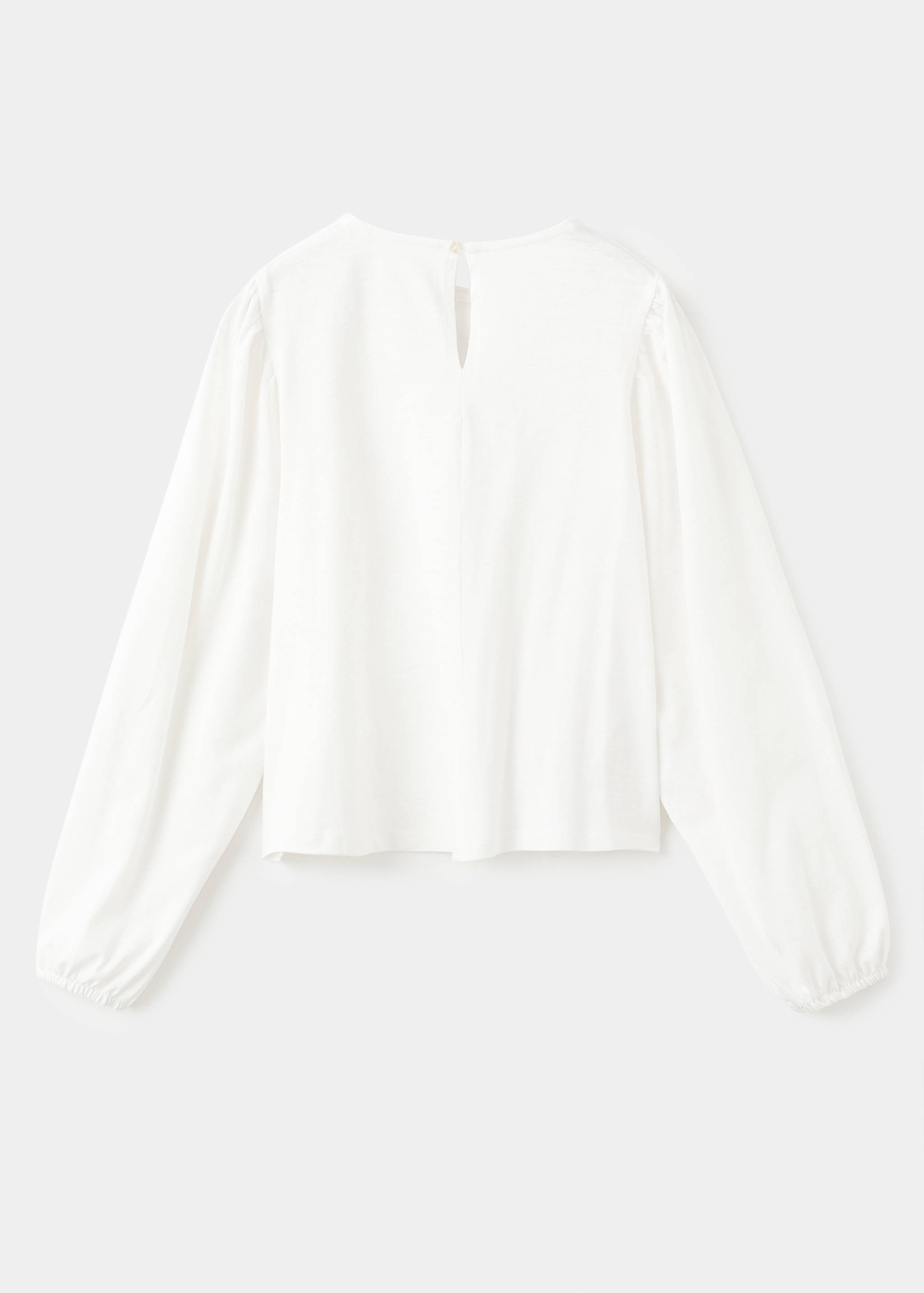 Çiçek işlemeli tişört - Ürünün arkası