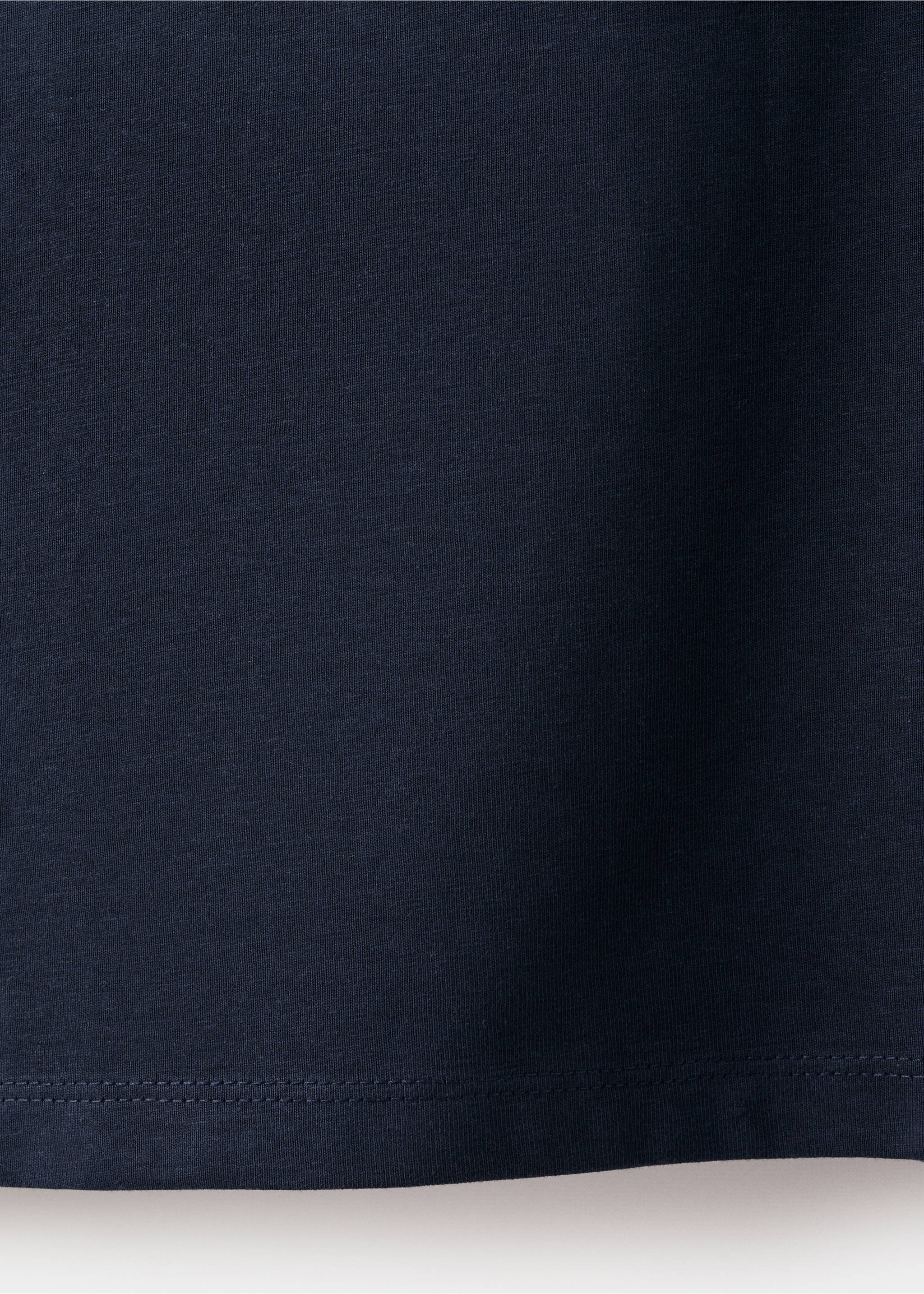 Camiseta algodón bordado pez - Detalle del artículo 8, Azul marino. Ref: 17007778-00.