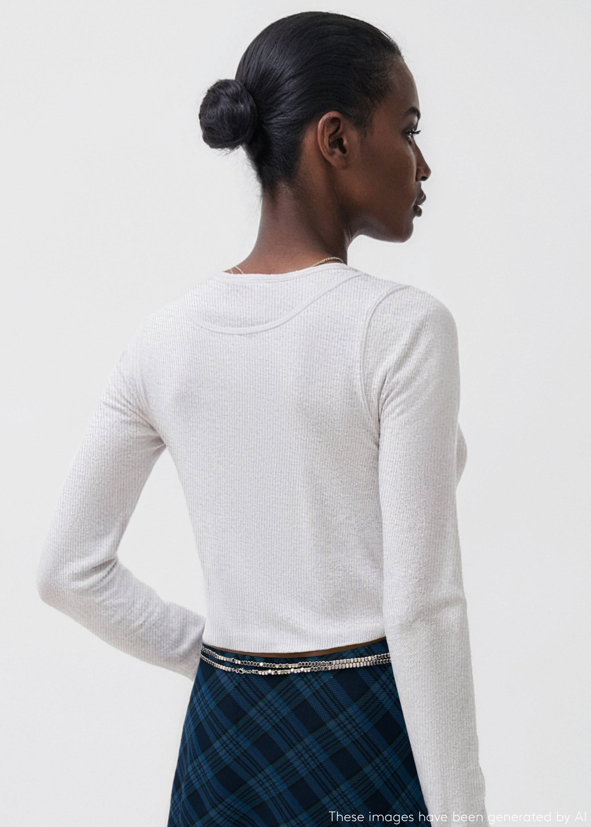 تيشرت قطني بطبقة مزدوجة - الجهة الخلفية للمنتج