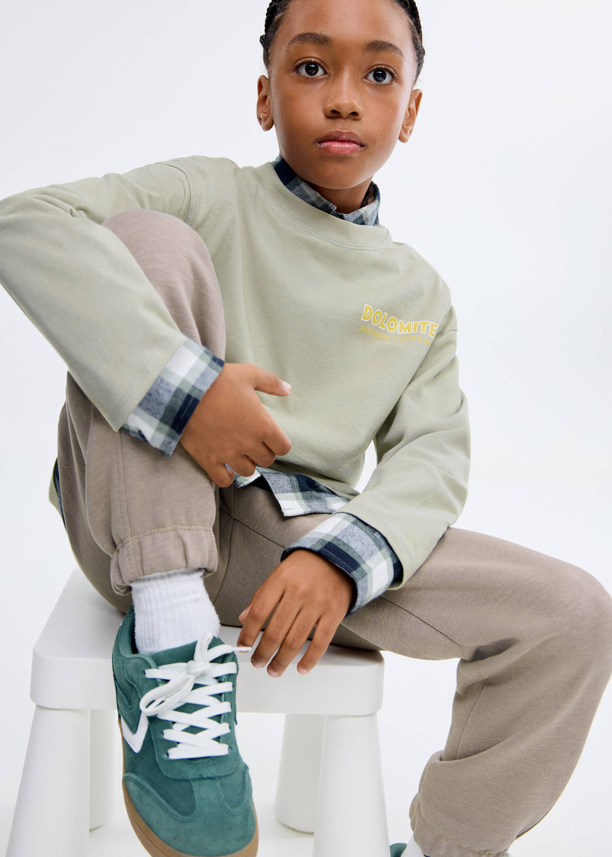 Printed cotton-blend t-shirt - General plane