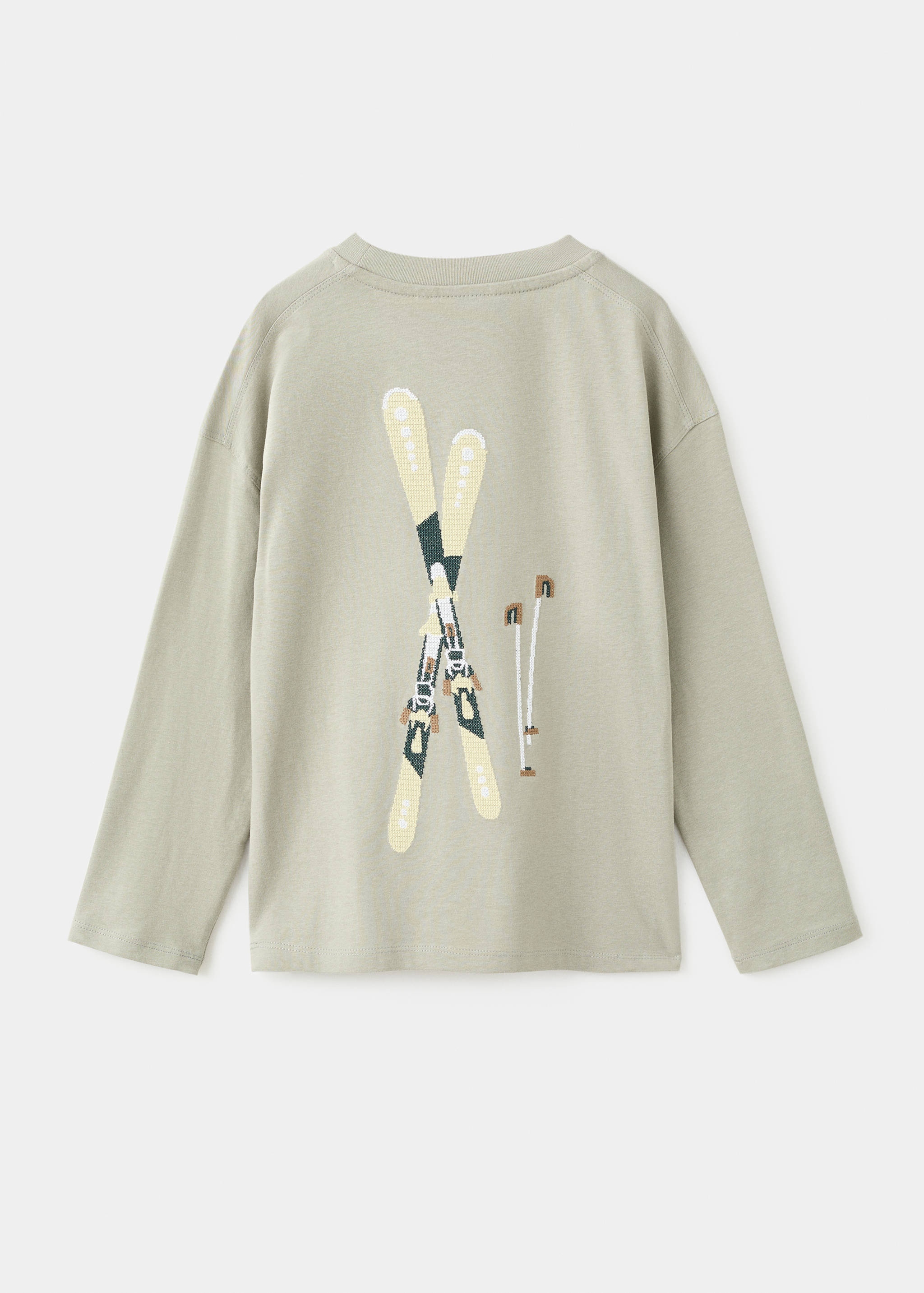 Printed cotton-blend t-shirt - Reverse of the article