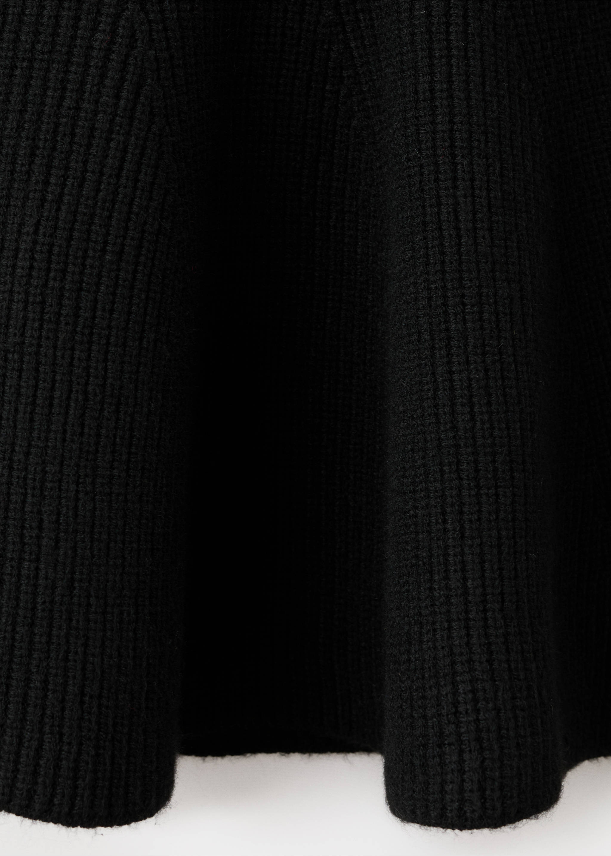 Ribbed peplum sweater - Details of the article 0, Black. Ref: 17007783-00.