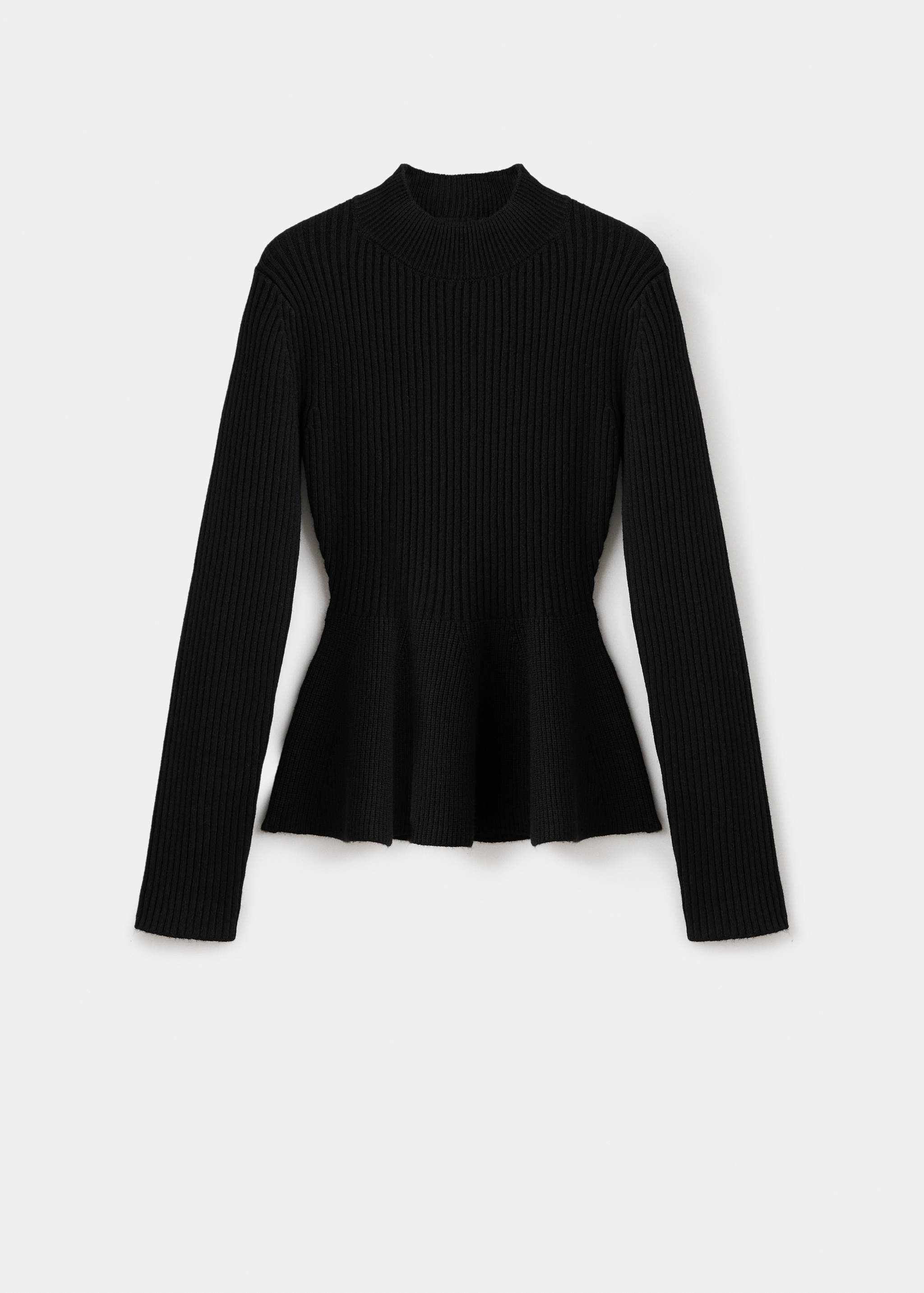 Ribbed peplum sweater - Article without model