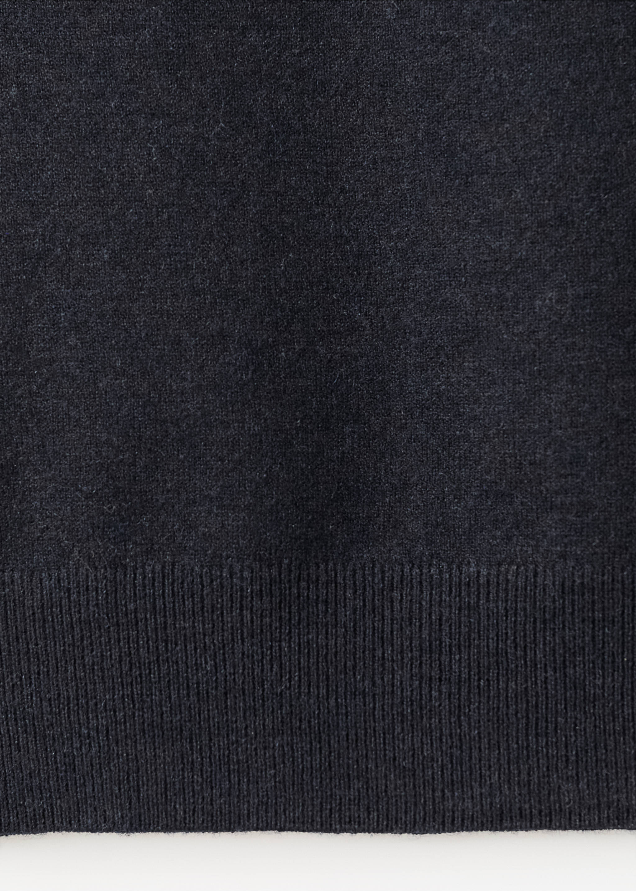 Short-sleeved wool-blend sweater - Details of the article 9, Navy. Ref: 17007784-00.