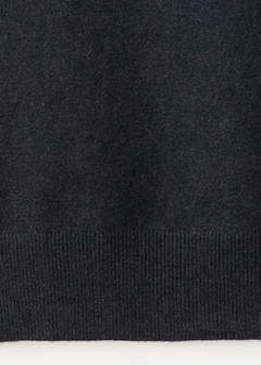 Short-sleeved wool-blend sweater — Navy 8