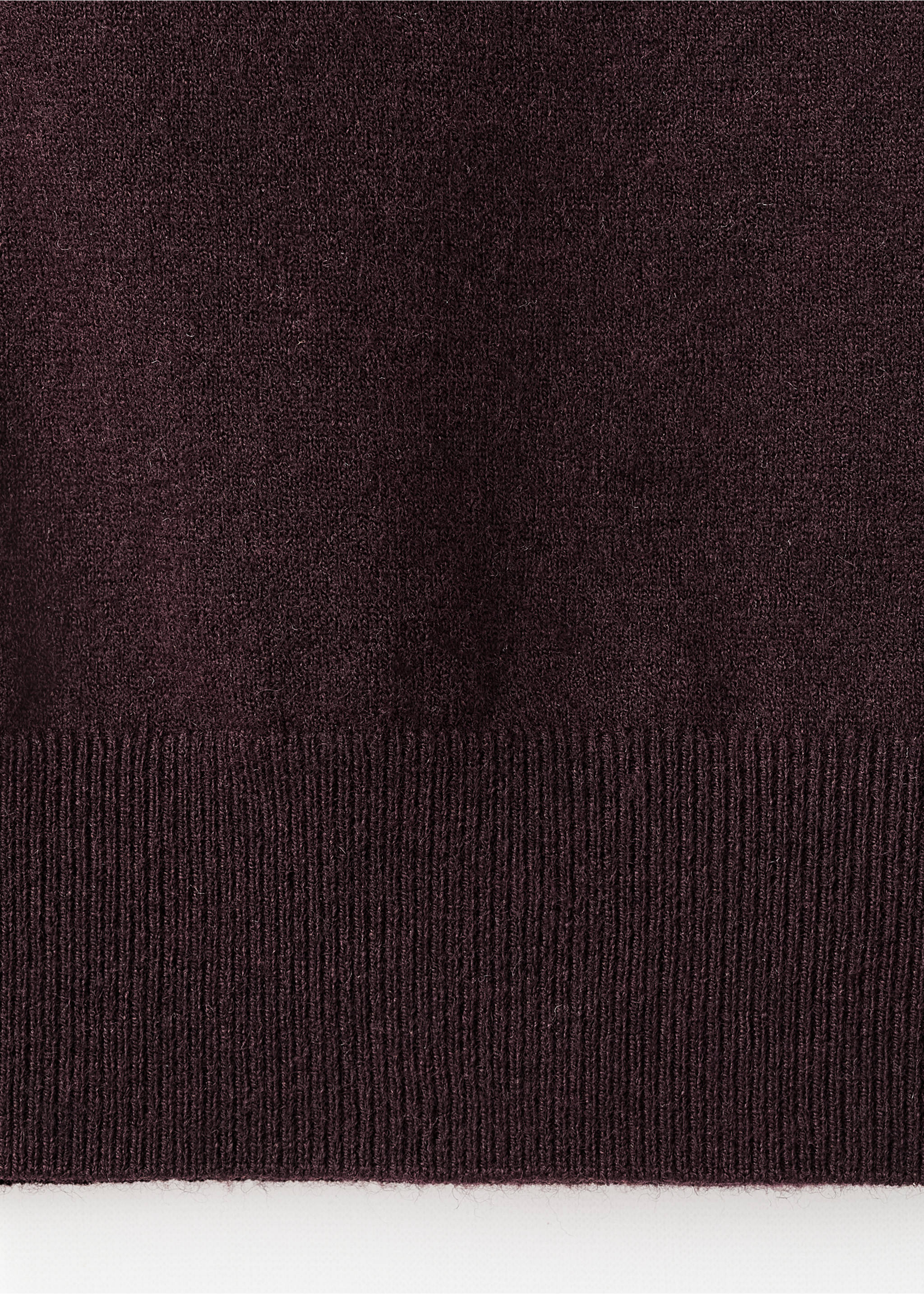 Short-sleeved wool-blend sweater - Details of the article 0, Wine. Ref: 17007784-00.