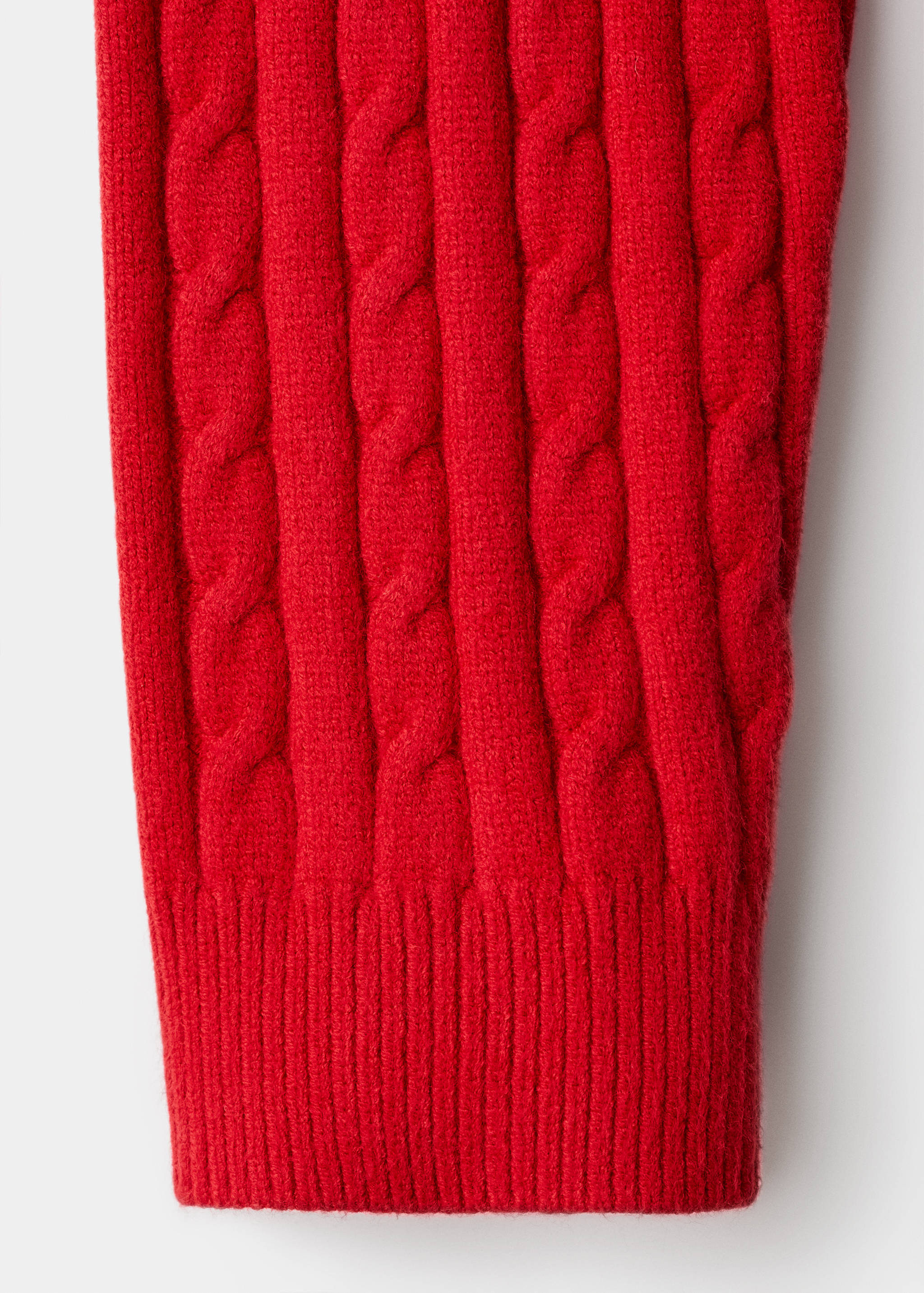 Cable-knit sweater with zip-up neck - Details of the article 0