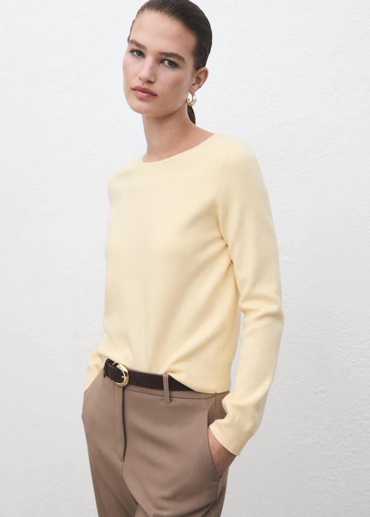 Fine-knit sweater — Vanilla